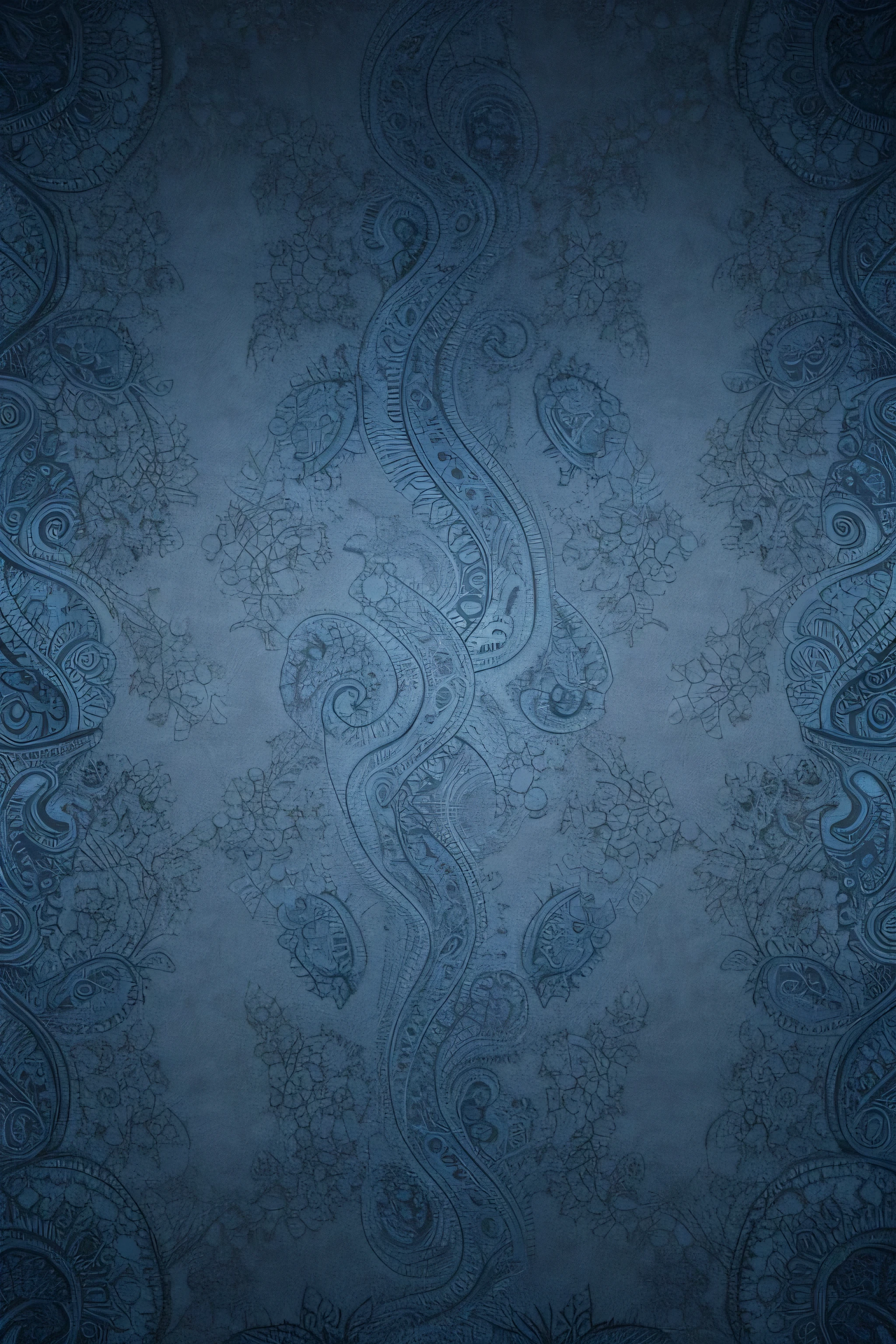 A background that is all Kirby blue and is used as a paisley pattern, the size of the image is a4
