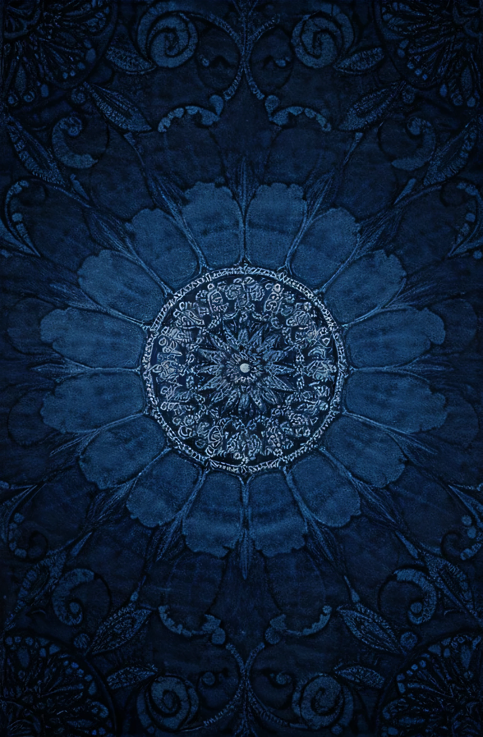 A background that is all Kirby blue and is used as a paisley pattern, the size of the image is a4