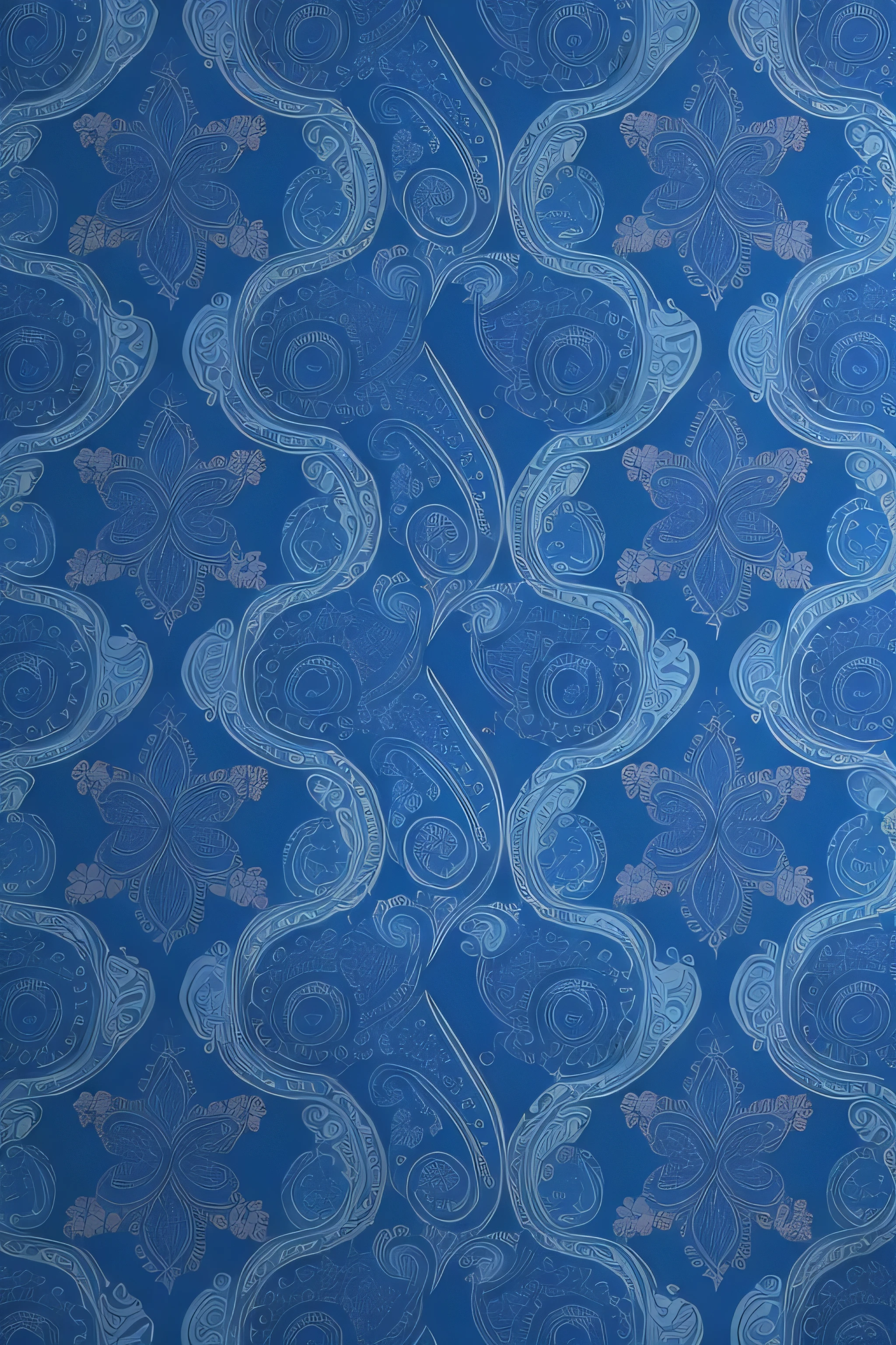 A background that is all Kirby blue and is used as a paisley pattern, the size of the image is a4