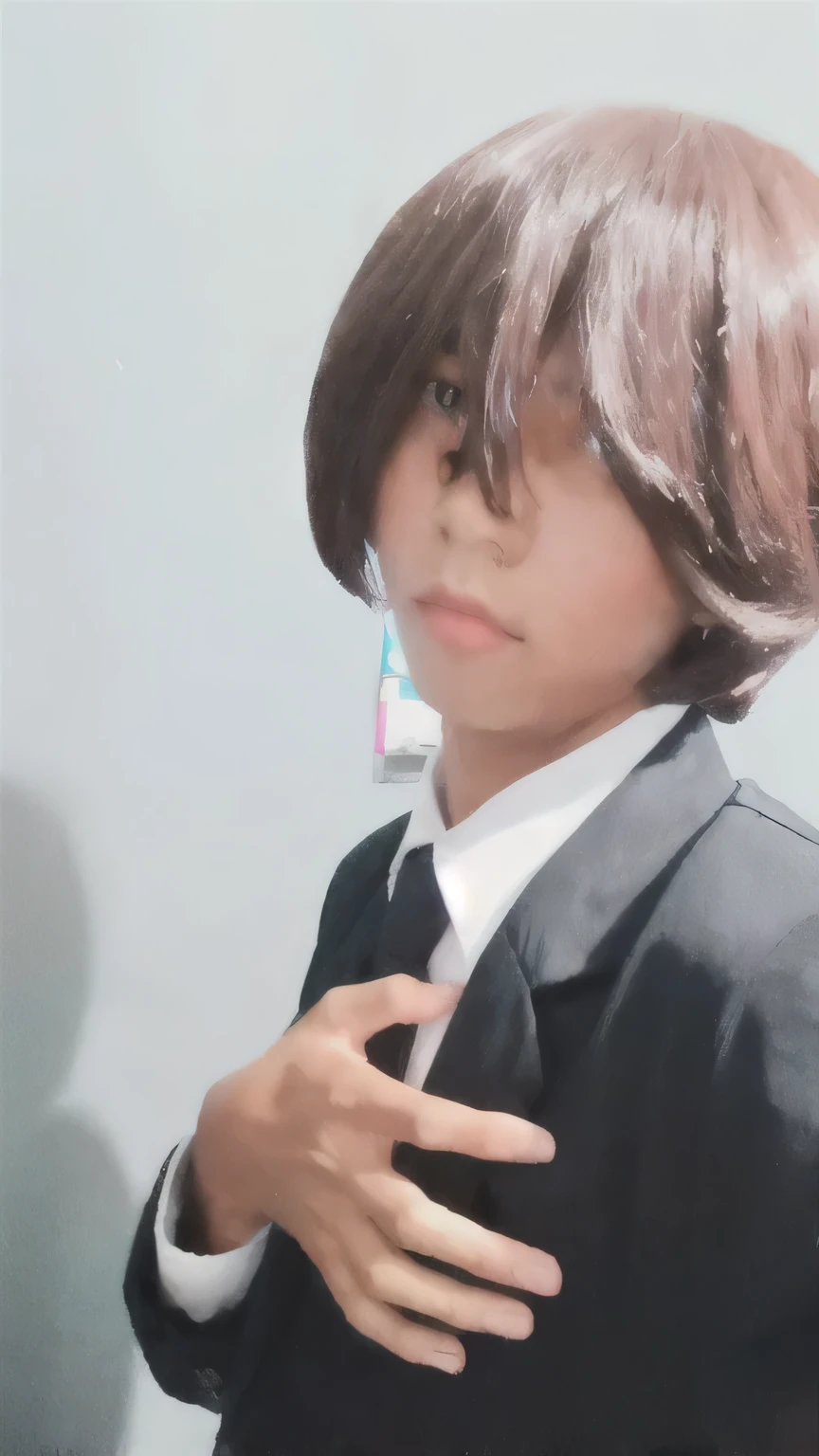 Handsome, there is a young boy in a suit and tie posing for a picture, HD picture