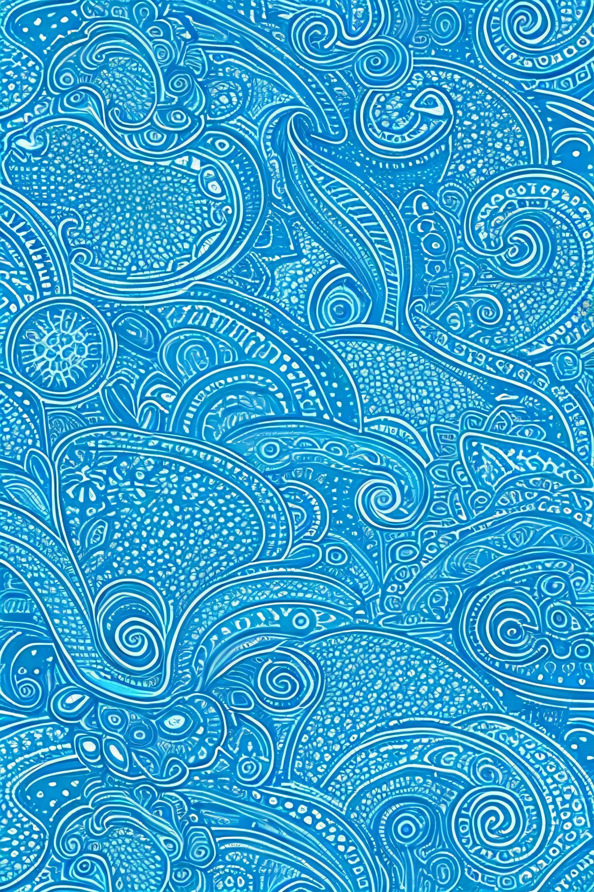 A background that is all Kirby blue and is used as a paisley pattern, the size of the image is a4