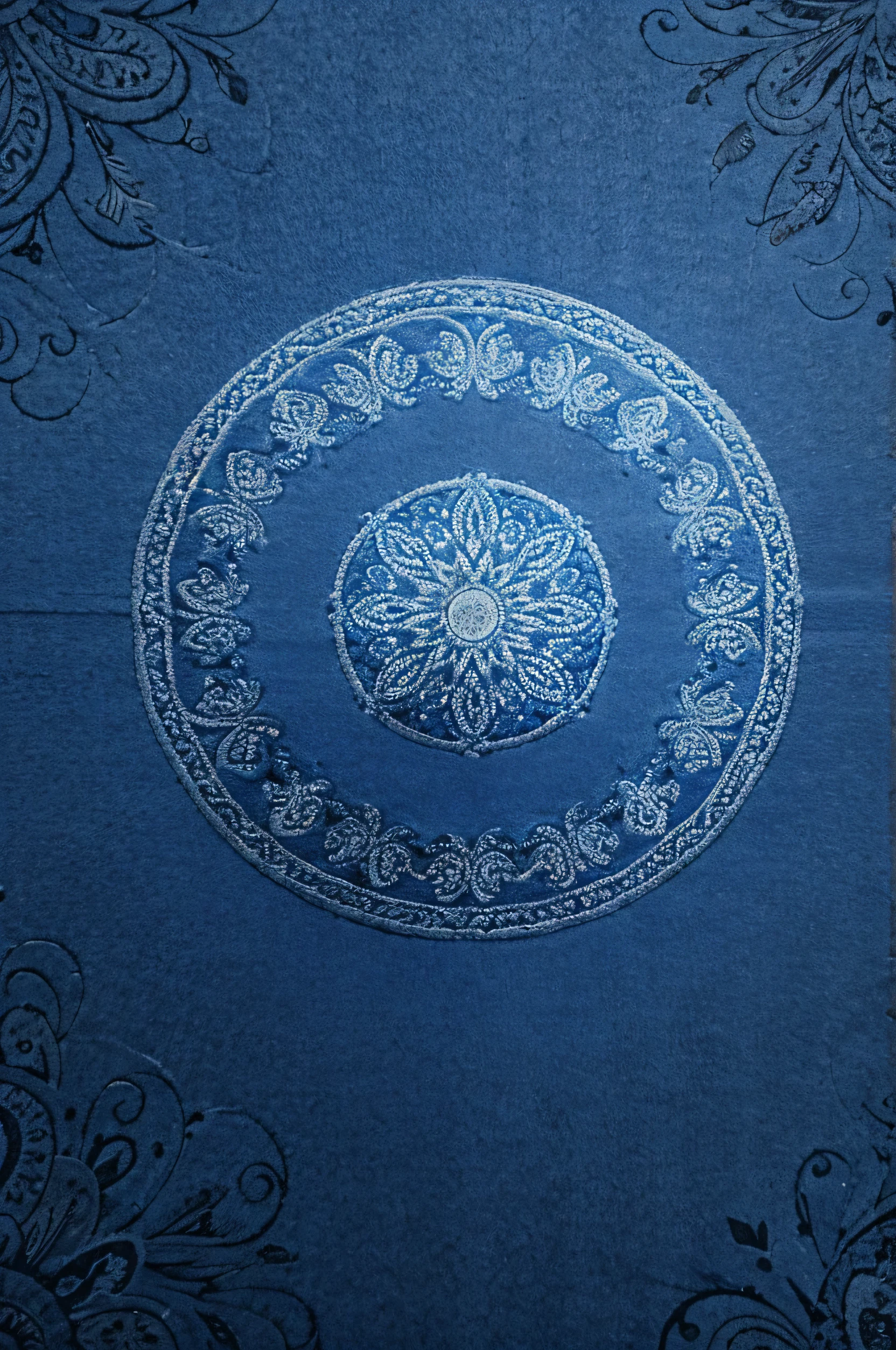 A background that is all Kirby blue and is used as a paisley pattern, the size of the image is a4