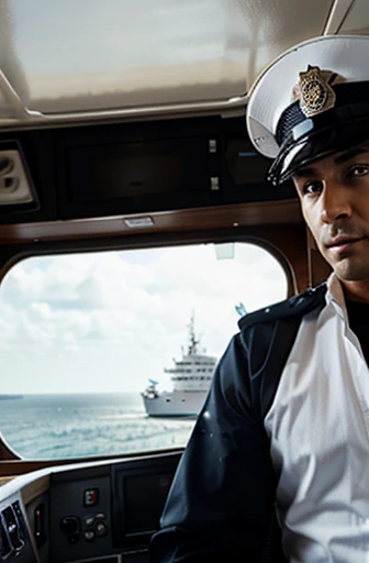 male officer on board a ship