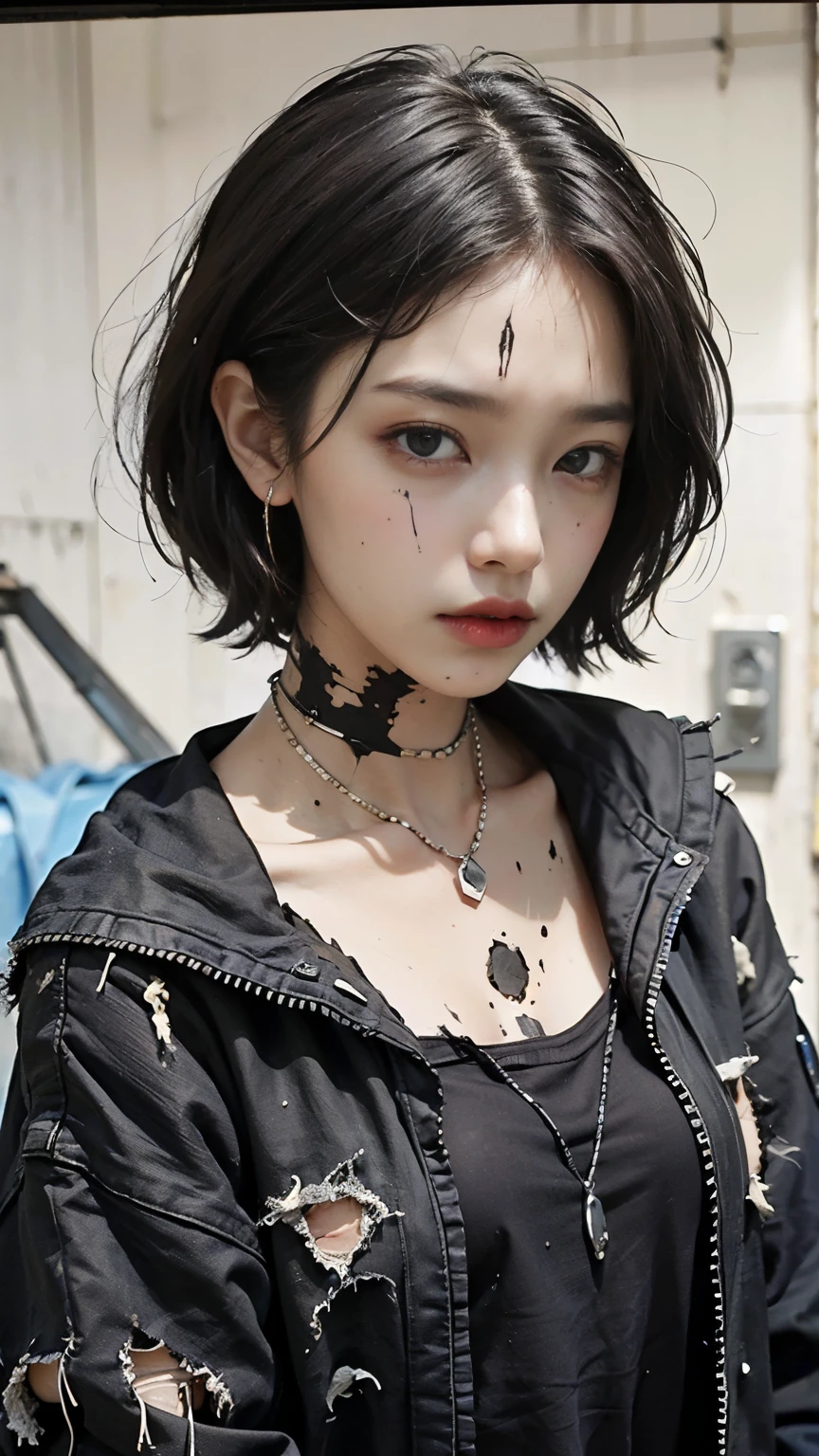 aespakarina,Bobcut,Beggar,beggar,(((Homeless))),Tattered interior,Angry face,Bad complexion,Dirty,Full of trash,Korean,Adult female,Pitch black,Tattered clothes,(((Bad mood))),((( Oil,Mud stains,shit,dirty))),(((Frowning,カメラをGlaring))),((((Rubble pile))),Very fine eye, (((Wearing tattered black clothing,He&#39;s wearing ripped black pants))),(((Tragic))),((photograph)),(((Fabric Shading))), (((highest quality))), (((masterpiece))) strong girl, ((((Realistic)))),,Black Hair, chic hairstyle, ((With bangs,ストレートミディアムBobcut, nice hair)), Light makeup,Red eyes, (((I&#39;m not wearing lipstick))), (nice, strong), Centered Images, Looking at the camera, Elegant colors,Realistic Skin,Realistic texture,８k,whole body,Pale skin,Red iris,Expressionless,Glaring,Perfect Face,(((Big eyes))),Holding a blank board