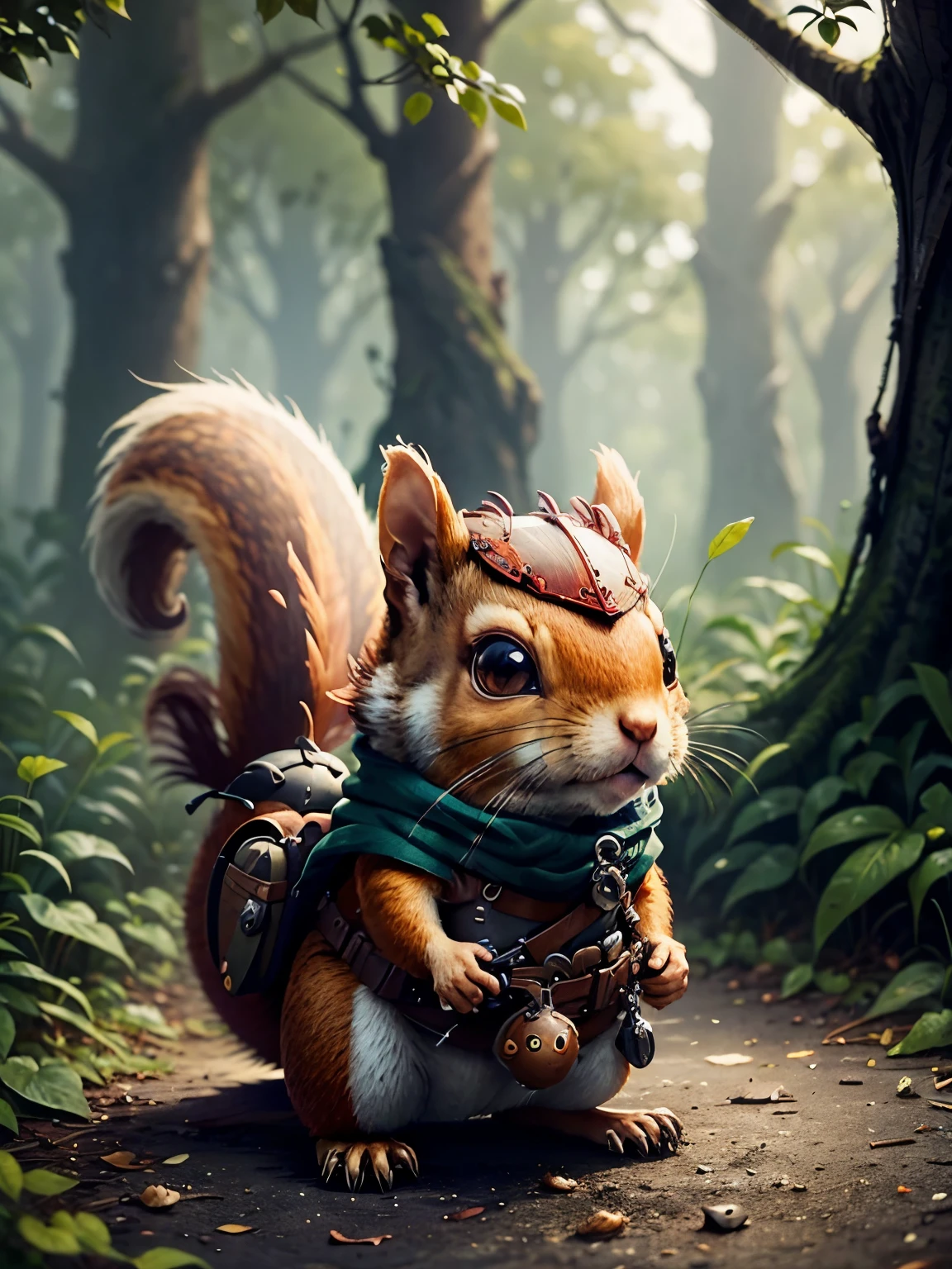 Little squirrel warrior