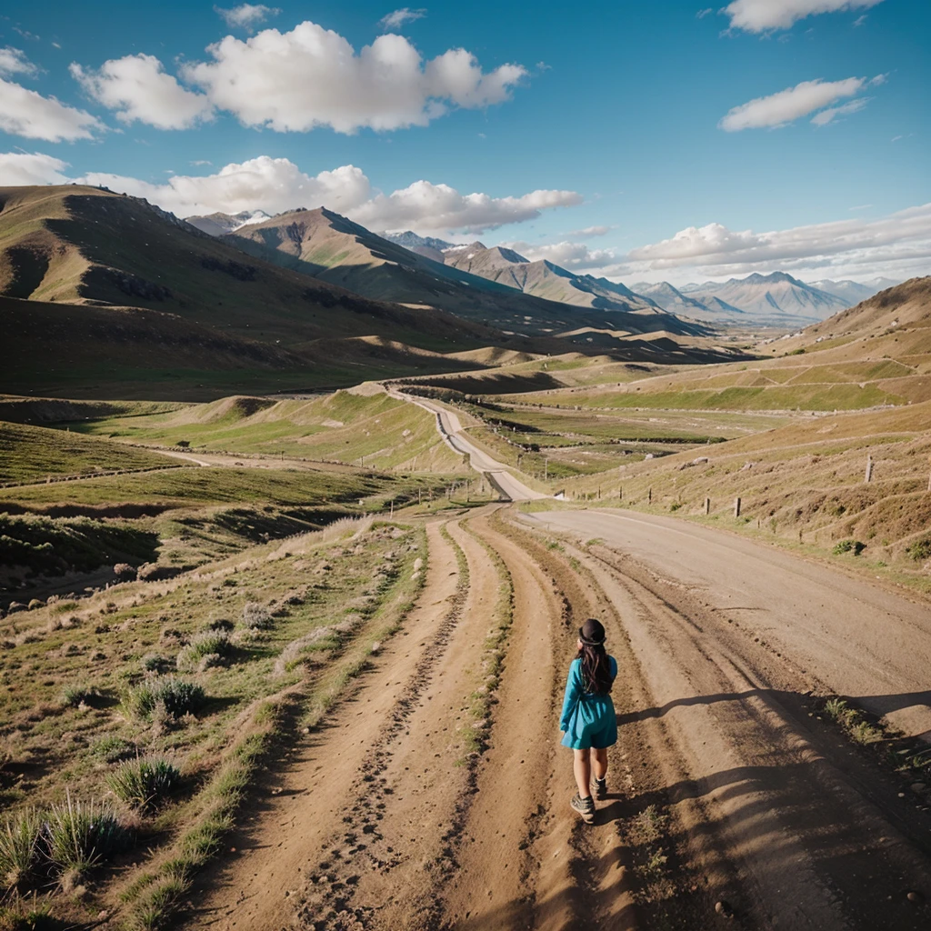 Crea un hermoso paisaje con Dios guiando el camino.