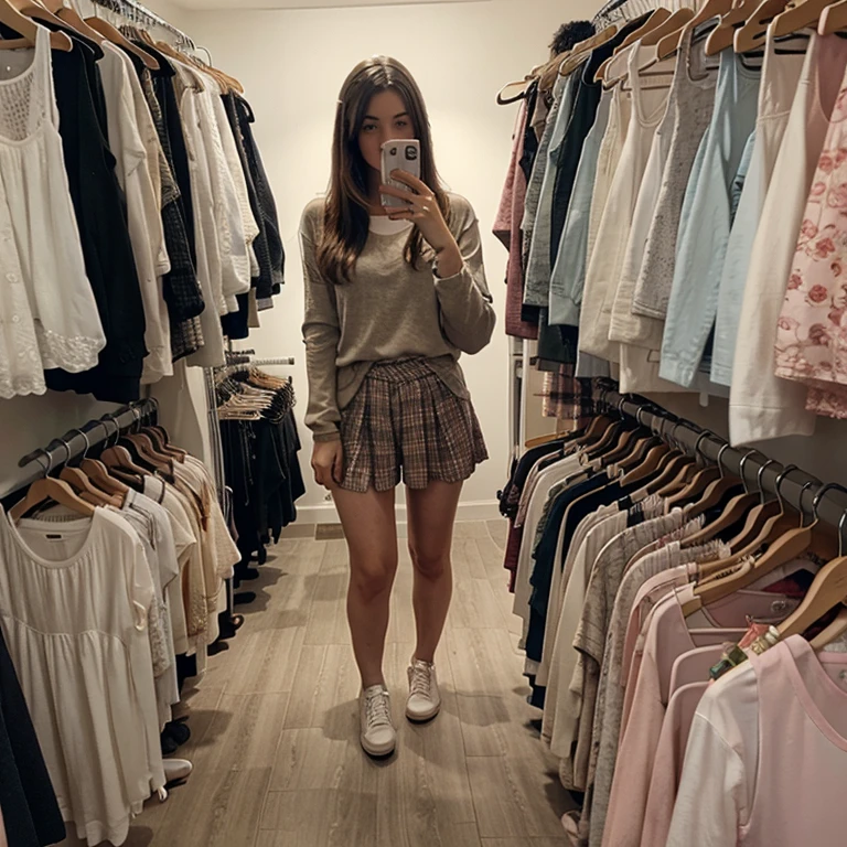 Self with full of ladies clothes