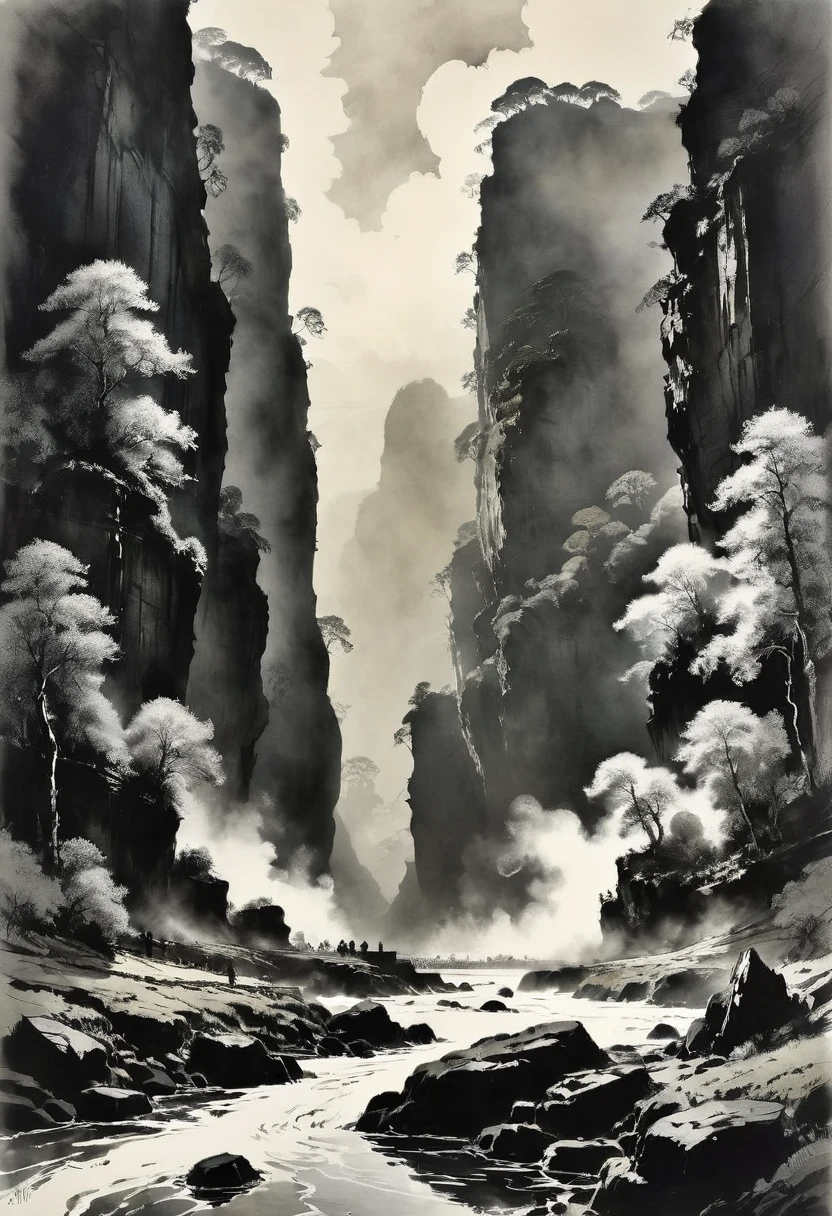 Boxing Match, by Norman Ackroyd, best quality, masterpiece, very aesthetic, perfect composition, intricate details, ultra-detailed