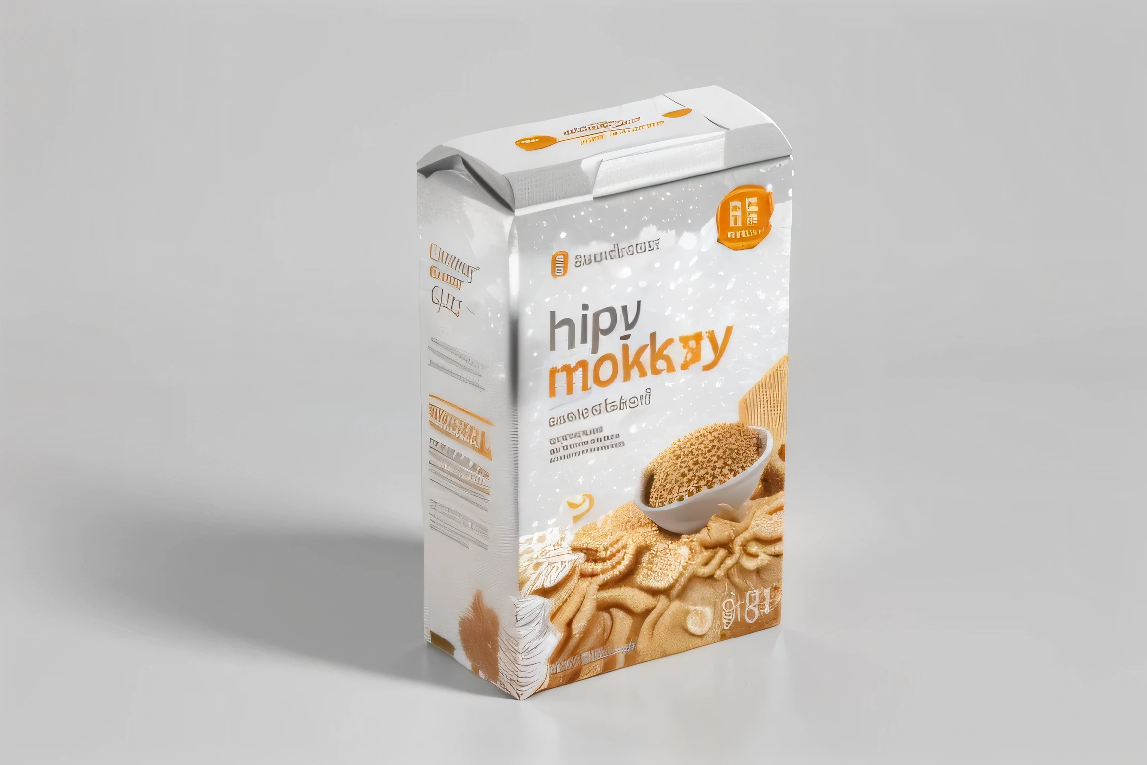 a close up of a package of food on a gray surface, packaging design, free, cereal box, highly detailed. smooth, package cover, high detailed), super highly detailed, 3d product, ultra high detailed, highdetailed, by Vadym Meller, high detailed, hyperdetailed crisp render, crisp detailed 3 d render, very high detailed, nouveau