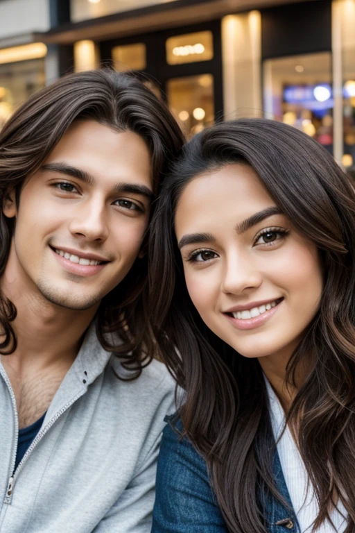 hetero couples group highlights wearing a casual clothes, taking a cute selfie a couple highly detailed, 22 years old, innocent face, natural wavy hair, hazel eyes, Beauty 4 people, 4 people beauties, Casual clothes, attractive male, attractive man, attractive young man, beautiful young man, portrait of beautiful young man, A hyper-realistic, Smiling expression, shopping hiquality, Couple group, smiley, Nikon, Canon, Fujifilm, first-person view, pov, HD, 4K, 8k, 16k, highres 