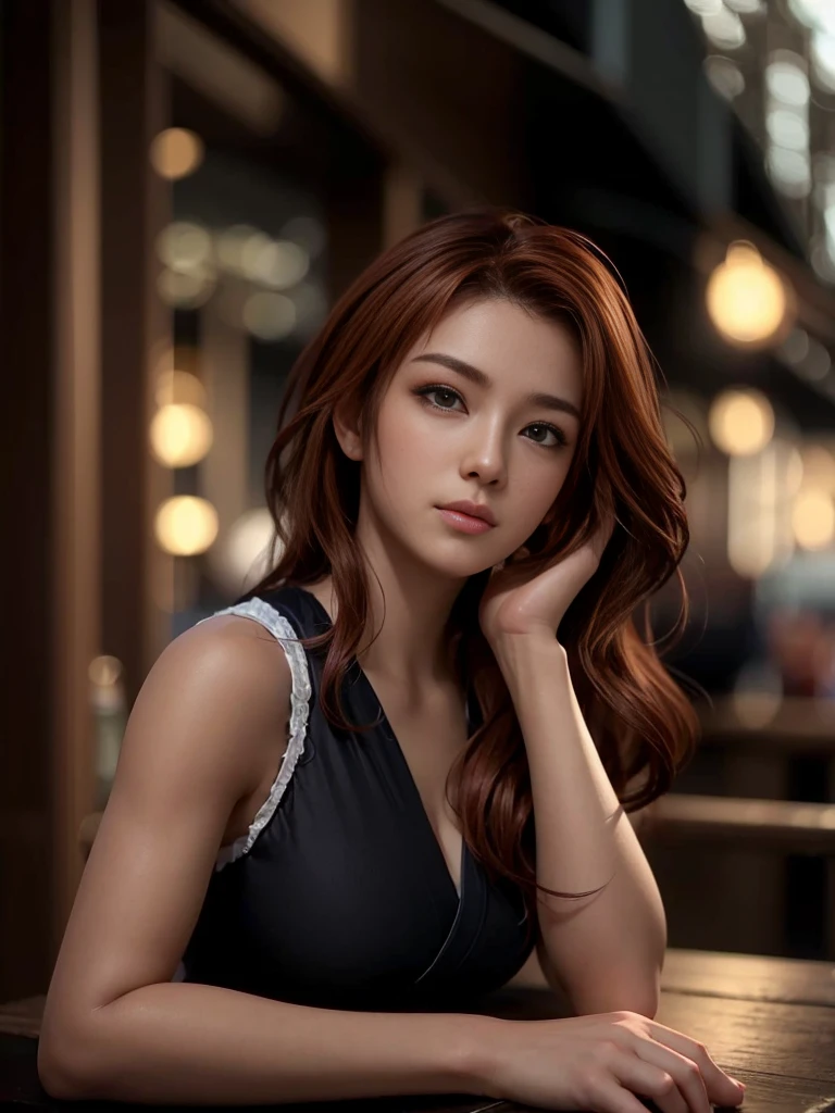 Kasumi, (best quality,ultra-detailed),(Realistic:1.37), beautiful and detailed face, Ultra-realistic texture, delicate face, delicate body, vivid colors. High definition, 8k. athletic body. angry expression with a provocative smile