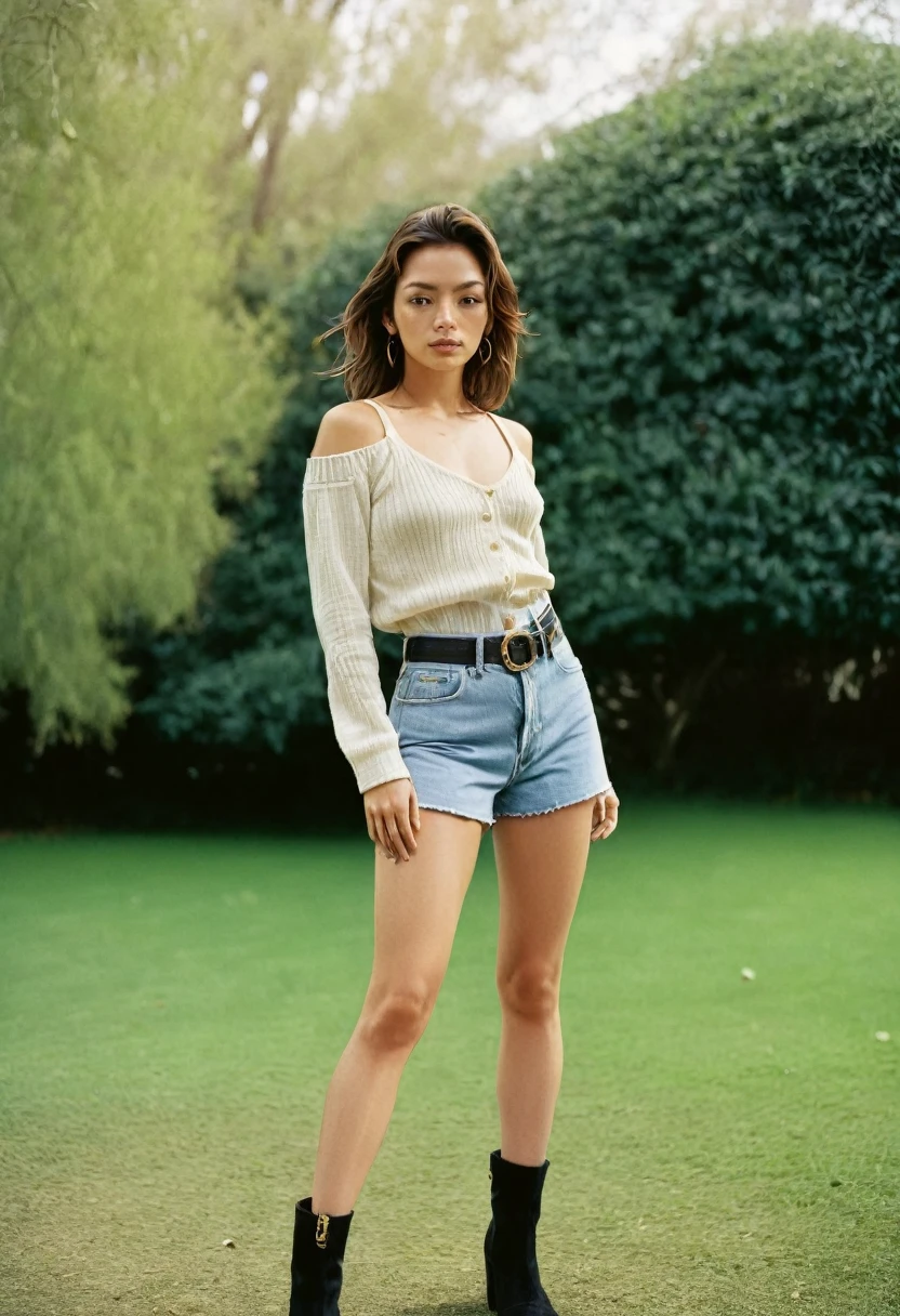 photograph of beautiful woman, outdoors in a park, wearing a casual SFW outfit, looking at viewer, photorealistic, analog film photograph, masterpiece, soft light, ultrasharp, photorealistic, bokeh, photographic image from an Olympus OM1, Ektachrome 400 film, 120 mm lens, professional photographer, mario testino, yoko
dynamic pose, dynamic view from (front | side | back)
