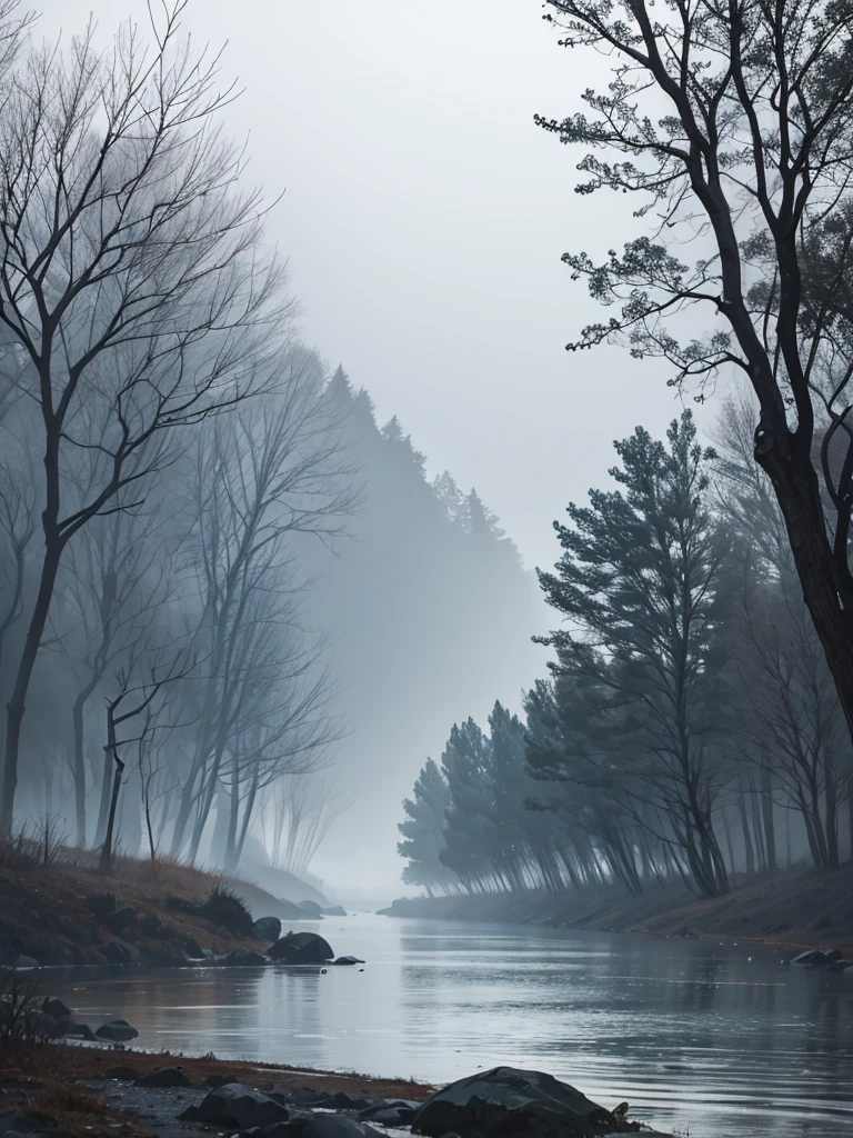 Misty morning on the river