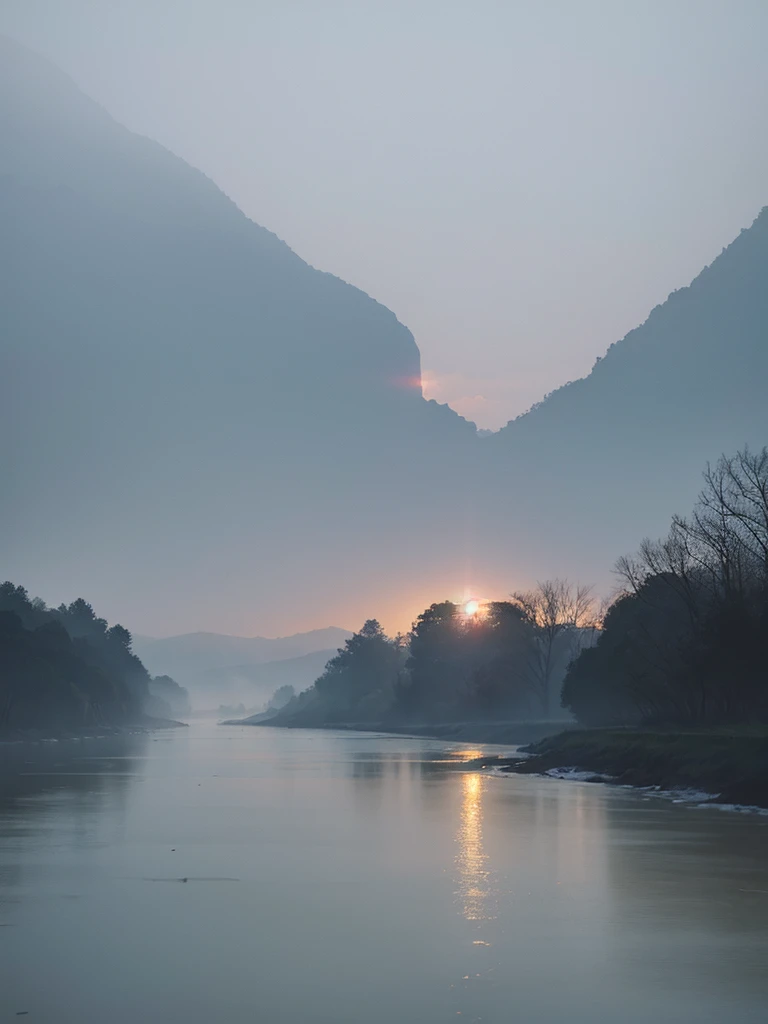 Misty morning on the river