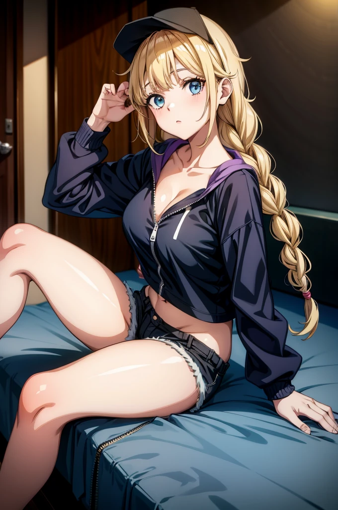 Mukuro Hoshimiya、blush,smile、Blonde、Long Hair、Spirit Power、Dressed in spirit clothes、、The back is very small、Lolita、Small breasts、Please show me your armpits、exterior: 14 years old、Shoulder Bicle is visible、Sexy thighs、Beautiful feet、Usual hairstyle、highest quality, High resolution, unity 8k wallpaper, (shape:0.8), (Beautiful and beautiful eyes:1.6), Highly detailed face, Perfect lighting, Extremely detailed CG, (Perfect hands, Perfect Anatomy),