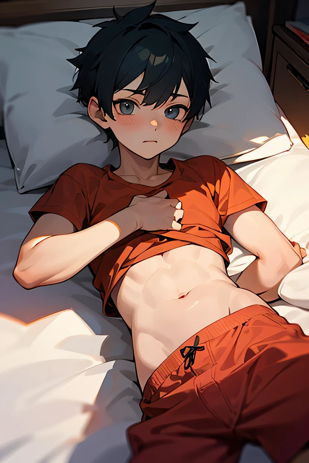 10 year old boy with only boxers