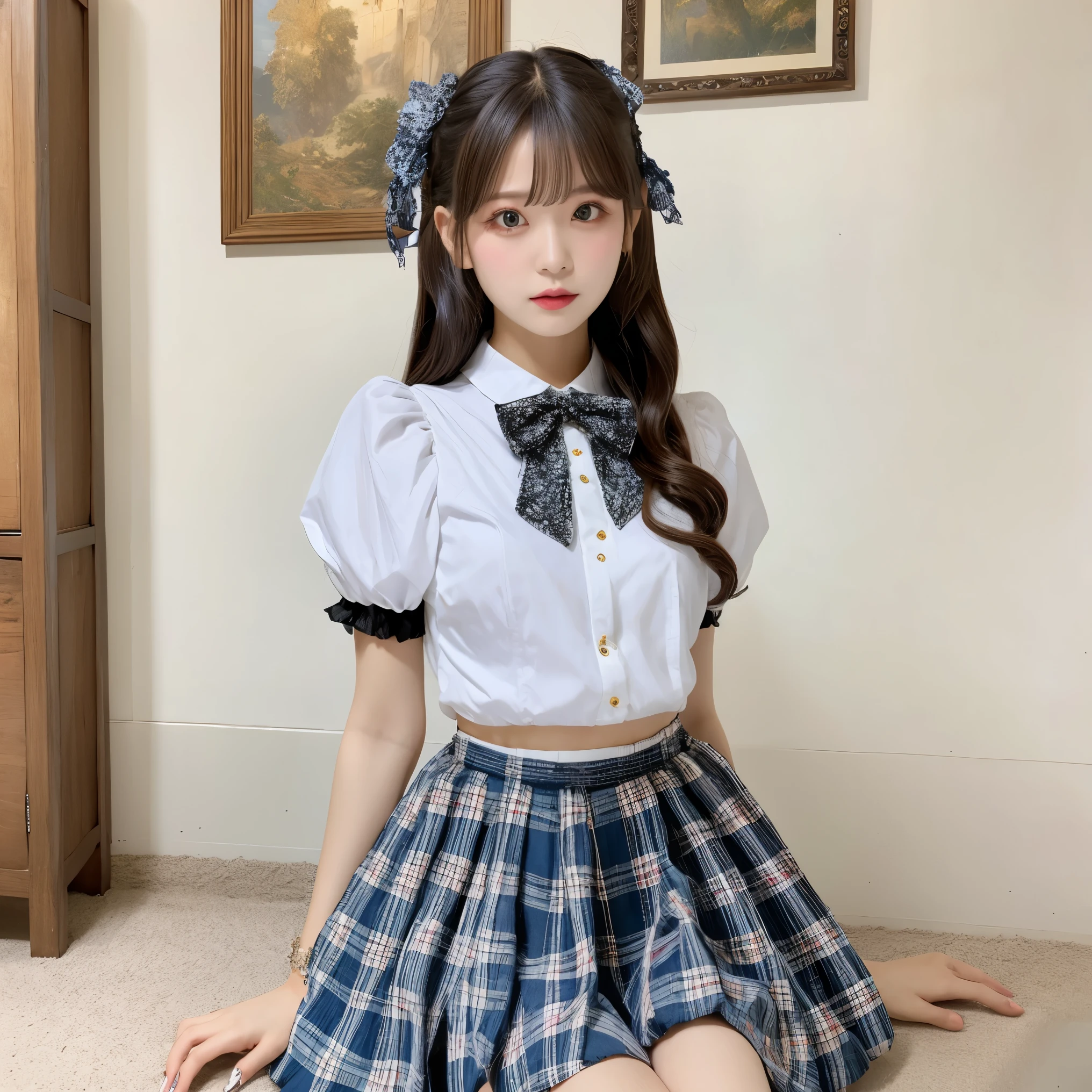 (masterpiece, best quality:1.2), 1girl, solo，****ta skirt