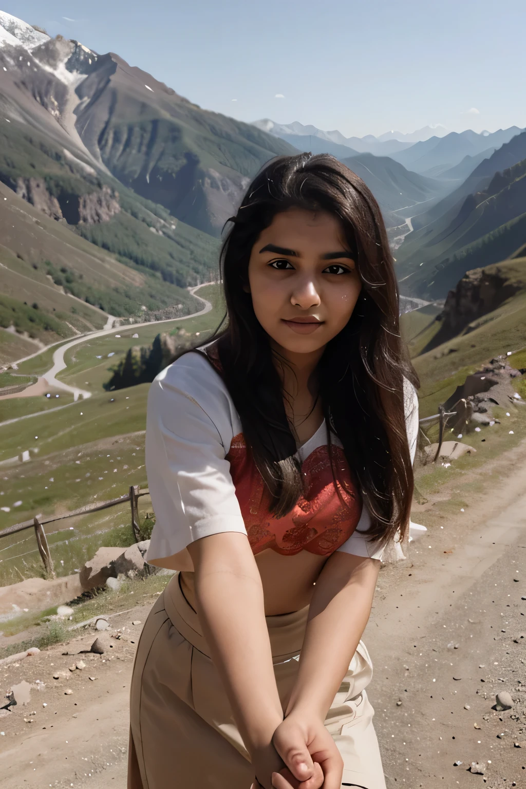 An 18 year old Pakistani girl that is perfect to become my wife in mountains holding my hand