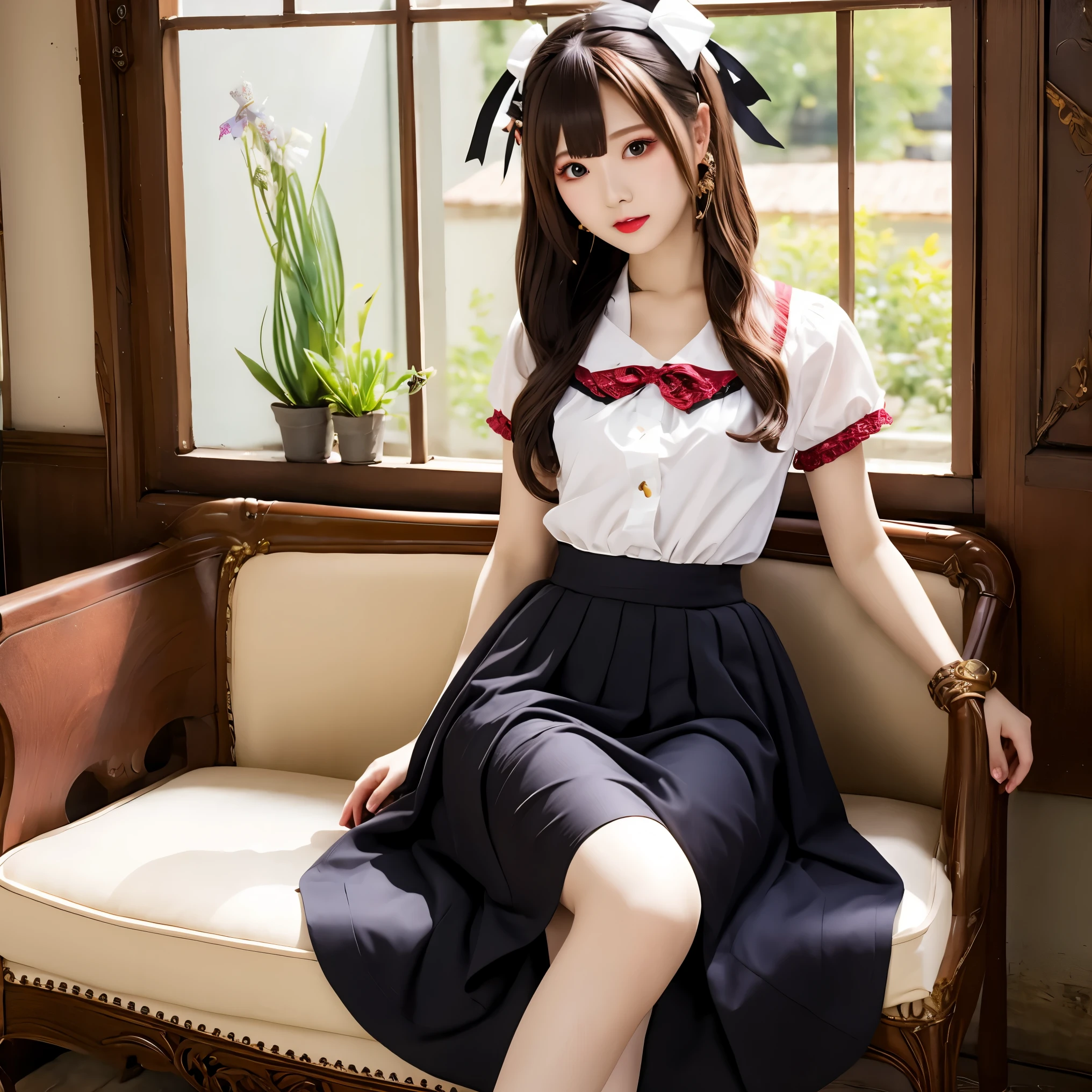 (masterpiece, best quality:1.2), 1girl, solo，****ta skirt