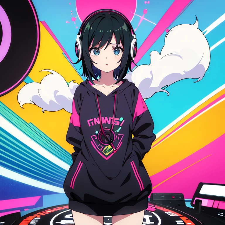 two anime girls in headphones are playing music on a turntable, anime vibes, anime style 4 k, ig studios anime style, nightcore, 8 0 s anime vibe, anime girls, anime style. 8k, lofi artstyle, dj sura, anime moe artstyle, anime style illustration, trending on cgstation, anime style artwork, e-girl Special Move
