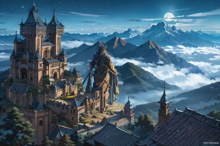 replaced with tall stone castle walls, fixed architecture, matching architecture