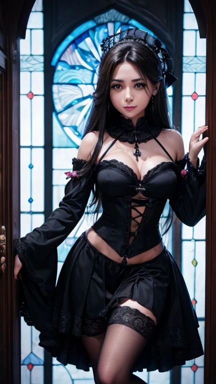 (Latina woman:2)、Hard Dark Gothic Makeup、deep night sky、Horror、Black dark eyeshadow、cry、sad、Good skin radiance、Dark Gothicメイク、Dark smile、palace、The beauty of fragrance、24-years-old、Expression of intense sexual pleasure、Embarrassed look、Dark Gothic、Obscene language、highest quality、View 5 books、Expression of sexual pleasure in suffering、Drunk face、紫のMaid clotheysterious、Noble、A face that is holding back the toilet、sexy、Loving smile、Twin tail hair、jet black ruffle skirt、Right blue eye, Left eye is red、Super bewitching pose、Platform Heel Shoes、Heavy makeup、Gothic ta Clothing、A little slimmer、Brown Hair、Long Hair Straight Hair、Cute Gothic Loliress、Beautiful Face、elegant features、Fascinating face、Knee-high socks、Stained glass background、Chest glistening with sweat、The room is dark、goth long dress、Bell Sleeves、Wizard Sleeve、decadent look、Sexually excited expression、Gothic Mode、Glossy thighs wet with water、Thighs that are wet and shiny with oil、Background of a room full of roses、sad expression、Rose Maiden、The embroidery is pink、The dress has pink embroidery、Thigh-high socks、Knee-high socks、Gentle expression、masturbation behavior、Dark black eyeshadow、despicable act、Stained glass and rose background、Wearing black underwear、Black panties、thighs are a little thin、Female Duo、female couple、I have lesbian friends、hug a girl、A blue lightning bolt glows in his right hand.、Blue electromagnetic waves shine in my hands.、dark church background、Stained glass、black metal world、Dark Castle、Dark Room、Slender body、upright、walk、Are standing、gothic long dresaid clothes、Victorian dresses、Her thighs glisten with sweat、My body is wet and shiny、Lots of glitter on the thighs、sweating、My thighs are sticky from sweating、Sweat glistens on the thighs, The whole body is sweaty and shiny、pretty sweaty、My thighs are sweaty、My thighs are so wet、My thighs are shining with sweat、A lot of sweat glistens all over the body、The thighs are the best、
