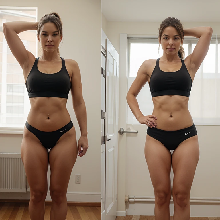 Do a before and after of a fat loss process