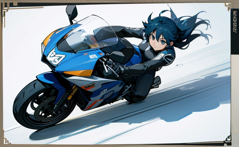 Ride a motorcycle and draw anime
