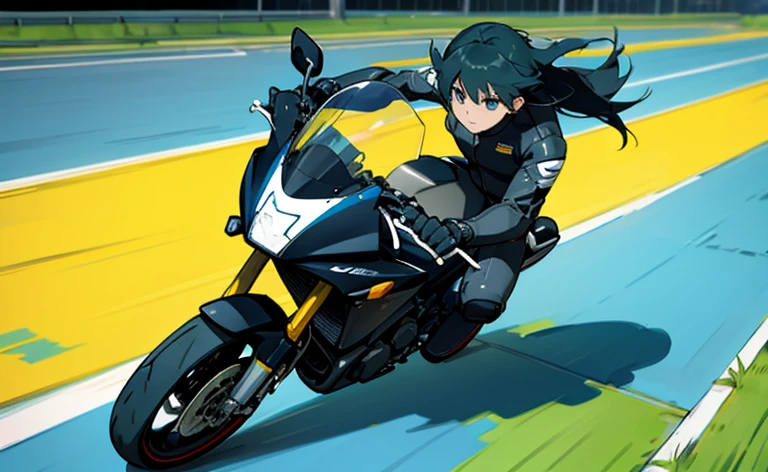 Ride a motorcycle and draw anime