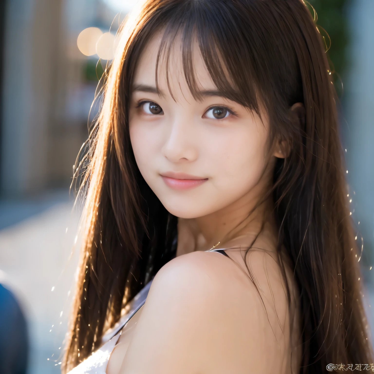 (masterpiece,best quality:1.4),(8k,raw photo,photo realistic:1.2),shiny skin,detailed skin,detailed face,detailed eyes,1girl,Japanese idol,beautiful face、Bitch girl,Nude sexy actress、naked,28-year-old office worker、A kind smile