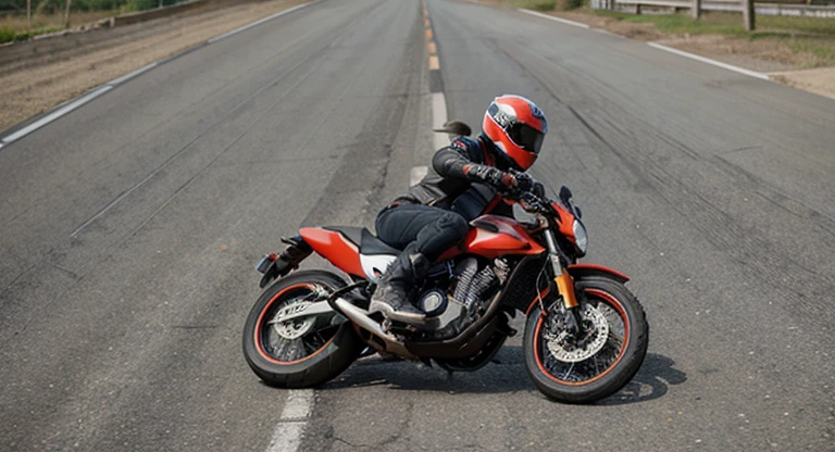 Ride a motorcycle and draw anime
