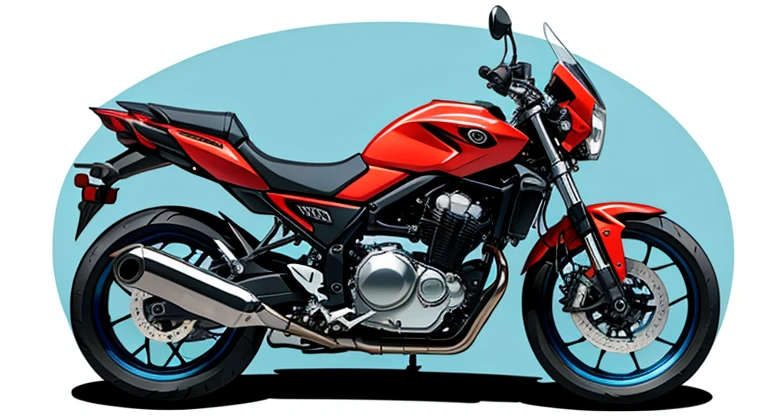 Ride a motorcycle and draw anime