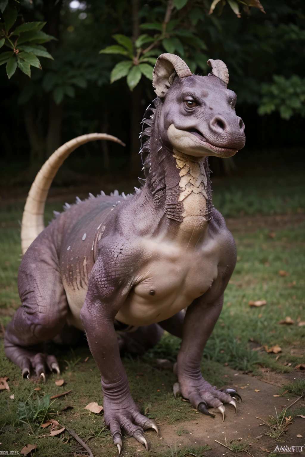 Furry woman Dino on Top and full body
