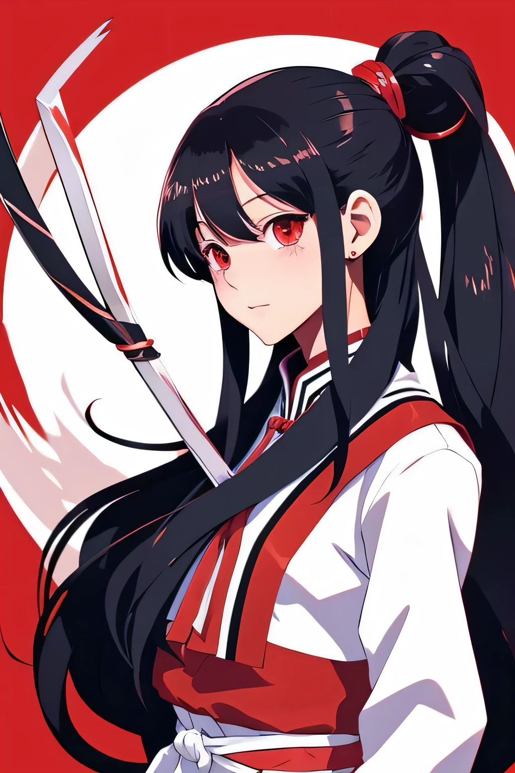 Girl with long hair and ribbon in her hair, Nezuko, Nezuko-chan, Demon slayer artstyle, Demon slayer rui fanart, ayaka genshin impact, rin tohsaka, Official artwork, Demon slayer, Tanjiro Kamado, flaming katana, everyone, Cute girl anime visuals