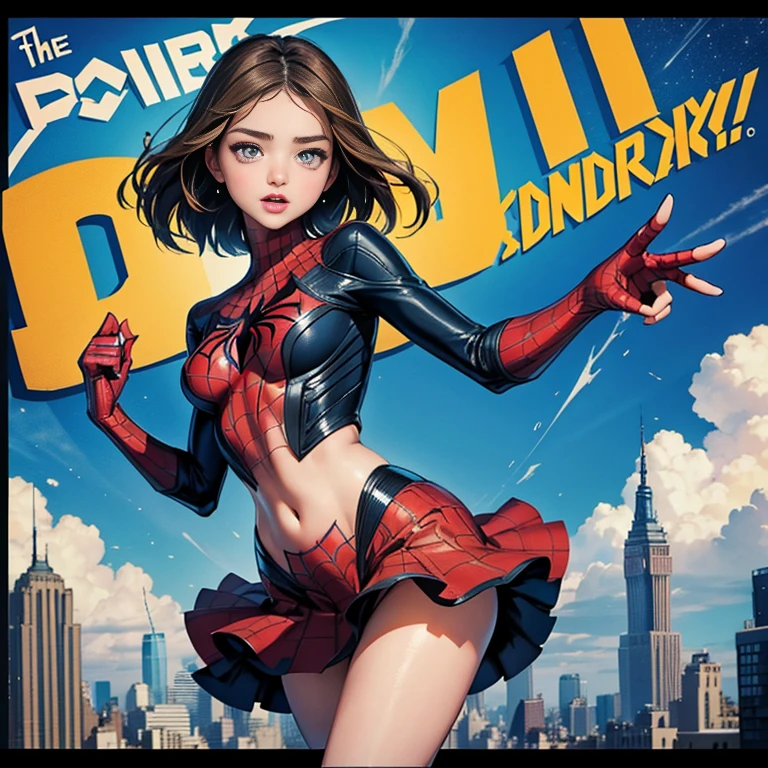 Miranda Kerr、マーベル・コミック映画のPoster, Very beautiful, Movies about Spiderman, sexy, whole body, I'm wearing a skirt、Premiere date, Poster、belly buttonを突き出す、new york、She's wearing a torn Spider-Man suit,The suit is torn、Wearing a skirt、 Red and black color scheme,dynamic、masterpiece、highest quality、Ultra-detailed、Very detailed、A delicate and beautiful shine、超A high resolution、Cinematic,Break,Breakdrop,(Torn clothes:1.5), (Wet clothes:1.4), Bare shoulders,Real Rain,Wet Hair,belly button、Exposing Skin、sexyな肩を見せてる