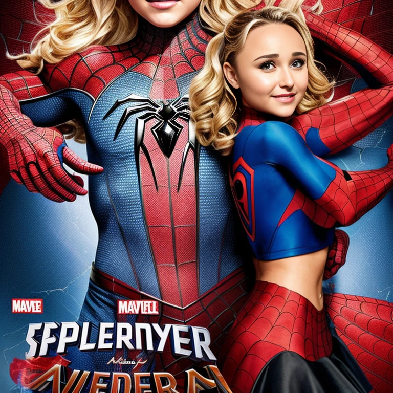 Hayden Panettiere、マーベル・コミック映画のPoster, Very beautiful, Movies about Spiderman, sexy, whole body, I'm wearing a skirt、Premiere date, Poster、belly buttonを突き出す、new york、She&#39;s wearing a torn Spider-Man suit,The suit is torn、Wearing a skirt、 Red and black color scheme,dynamic、masterpiece、highest quality、Ultra-detailed、Very detailed、A delicate and beautiful shine、超A high resolution、Cinematic,Break,Breakdrop,(Torn clothes:1.5), (Wet clothes:1.4), Bare shoulders,Real Rain,Wet Hair,belly button、Exposing Skin、sexyな肩を見せてる