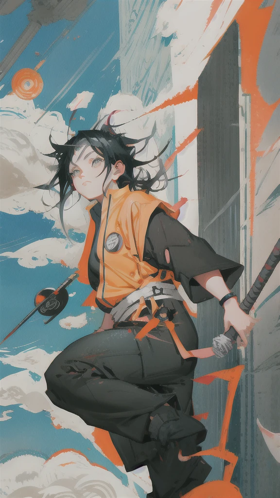 ANIME NARUTO SHIPPUDEN GIRL BLACK HAIR AND GRAY EYES