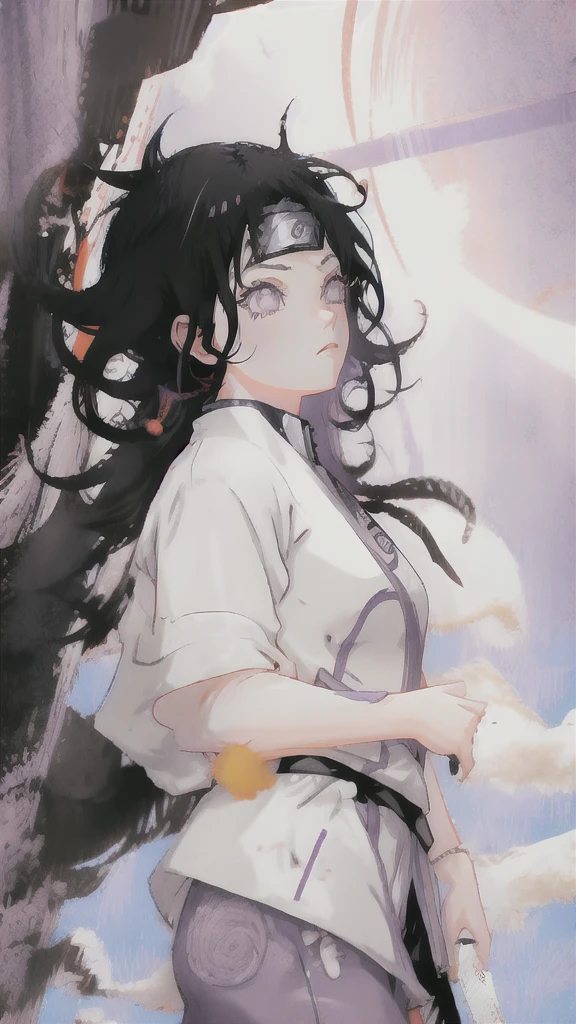 ANIME NARUTO SHIPPUDEN GIRL BLACK HAIR AND purple EYES