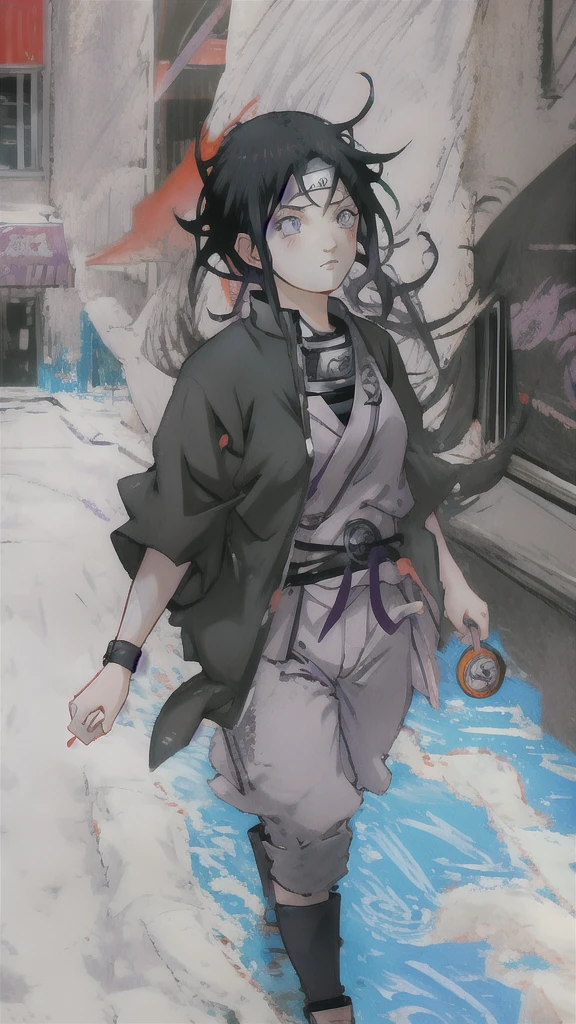 ANIME NARUTO SHIPPUDEN GIRL BLACK HAIR AND purple EYES
