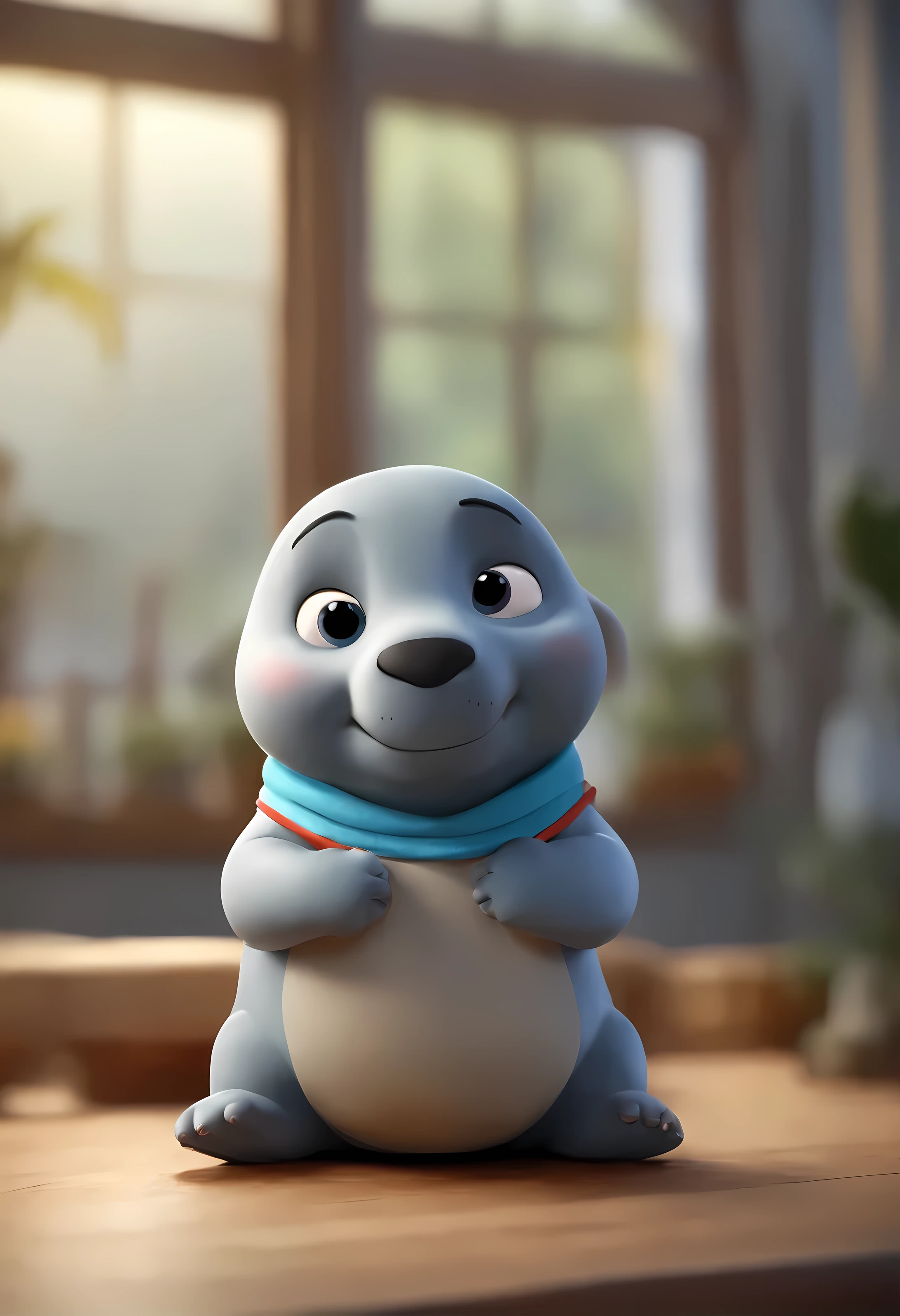 Personagem de desenho animado de um Manatee com camisa azul, um personagem fofo, Caractere estilizado, animation style rendering, 3D estilizado, Arnold Maya rendering, Stylized 3D rendering, toon render screenshot, Personagem 3D, Personagem 3D, Stylized 3D rendering, 3D character rendering, personagem de desenho animado, Personagem de close up, Pose de personagem, (Estilo Pixar) (parte mestre:1.2) (Bokeh) (melhor qualidade) (pele detalhada) (textura detalhada) (8k) (argila) (cinematic lighting) (sharp focus