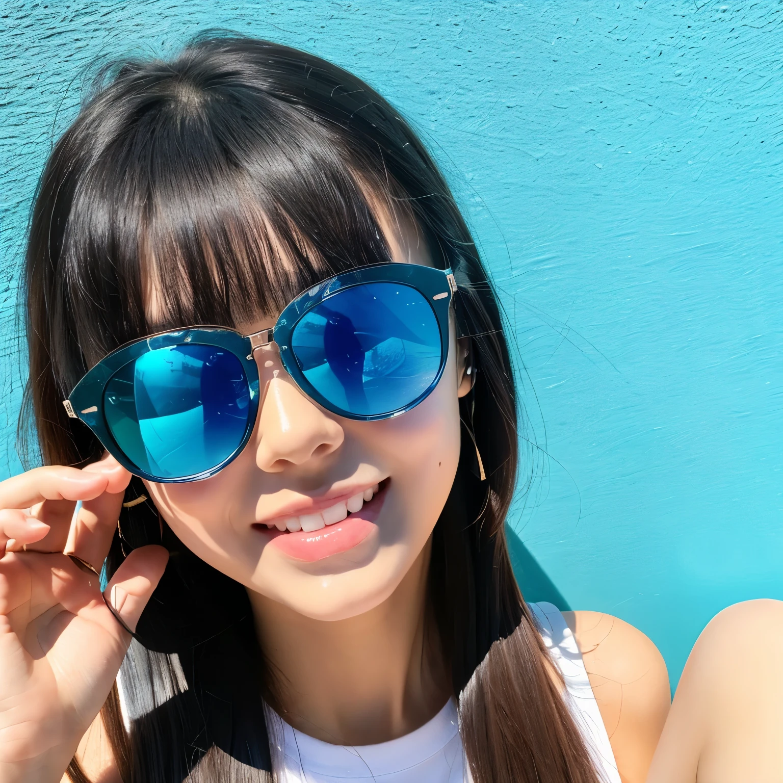 Cool girl with sunglasses