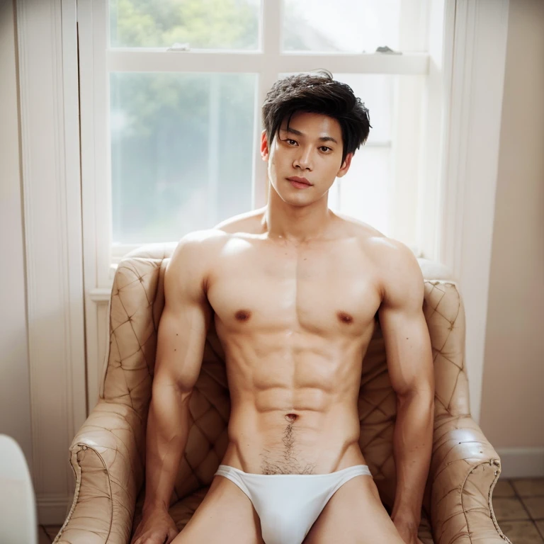 Asian male model, (masterpiece, best quality:1.37), 1boy, 1man, male, male model supermodel, cute, handsome, smooth body, ((extremely hyper detailed)), (extremely realistic), (best quality), High Resolution, 8k, (ultra_realistic:1.3, (photorealistic:1.4), (Unreal Engine:1.4), UHD, 8k, unparalleled attention to detail, extremely hyper detailed, sharp focus, natural flesh tones, soft light, highly detailed, intricate details, dramatic composition, realism, high-quality rendering, film grain, insanely detailed, seductive, dramatic lighting, dominant, high definition, Canon EOS R camera with a 50mm f/1.8 lens, f/2.2 aperture, shutter speed 1/200s. ISO100, underwear, swimsuit, speedo,
