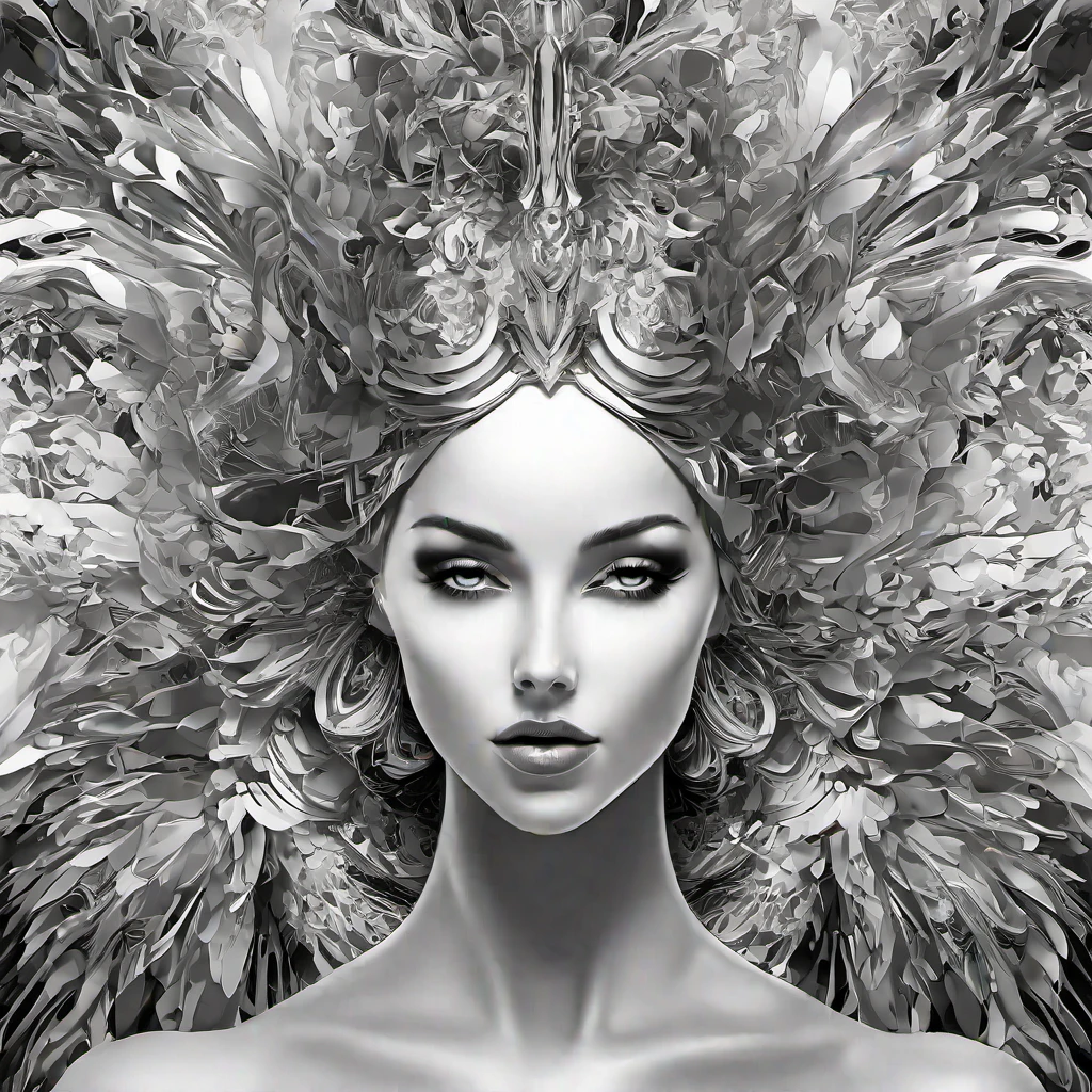 realistic, masterpiece, top quality, best quality, official art, beautiful and aesthetic,huge breast,Beautiful breast,extremely detailed,fractal art,colorful,highest detailed,zentangle,abstract background 1girl, birds,silver hair, bright eyes,hair slicked back, short hair, black robe,