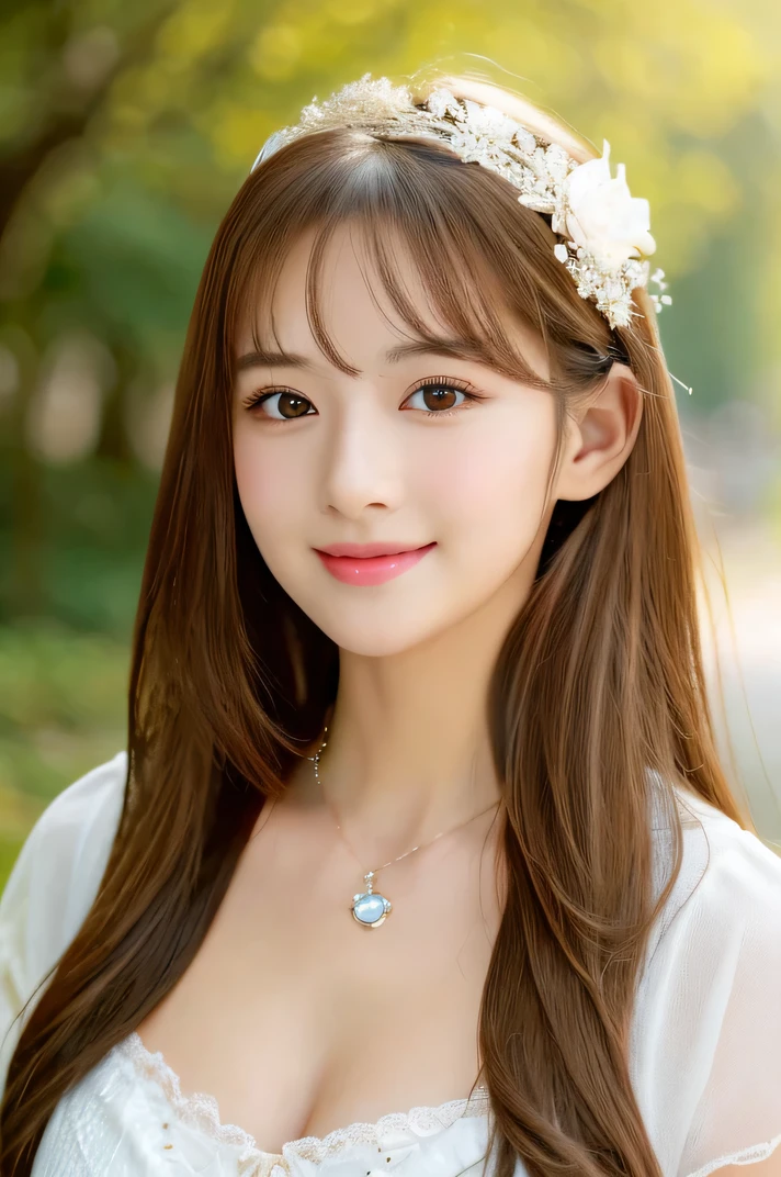 (((8k,Attention to detail,Attention to detail、highest quality,masterpiece,Attention to detail,))),RAW Photos & Realistic atmosphere,Beautiful dark eyes,Mouth Details,Glossy Lips,Thin eyebrows,beautiful Eyes、Soft white skin that shines in every detail、Her deep black eyes are very beautiful, Very beautiful face,Very beautiful face、Lively Faces,beautiful, Glowing Lips,beautiful Eyebrows,Infinite Reality, Realistic Young Gravure Idol,Very cute woman , Young Gravure Idol, Young Gravure Idol, とても美しくてかわいいbeautiful 21 year old beauty,Incredibly beautiful and elegant,beautiful 21 year old beauty,Natural soft light,A little brown hair,(Shiny Hair,,beautiful and kind eyes:1.5),A kind smile,Shapely breasts,Medium Long Hair,beautiful posture,No makeup,Watching the Future,