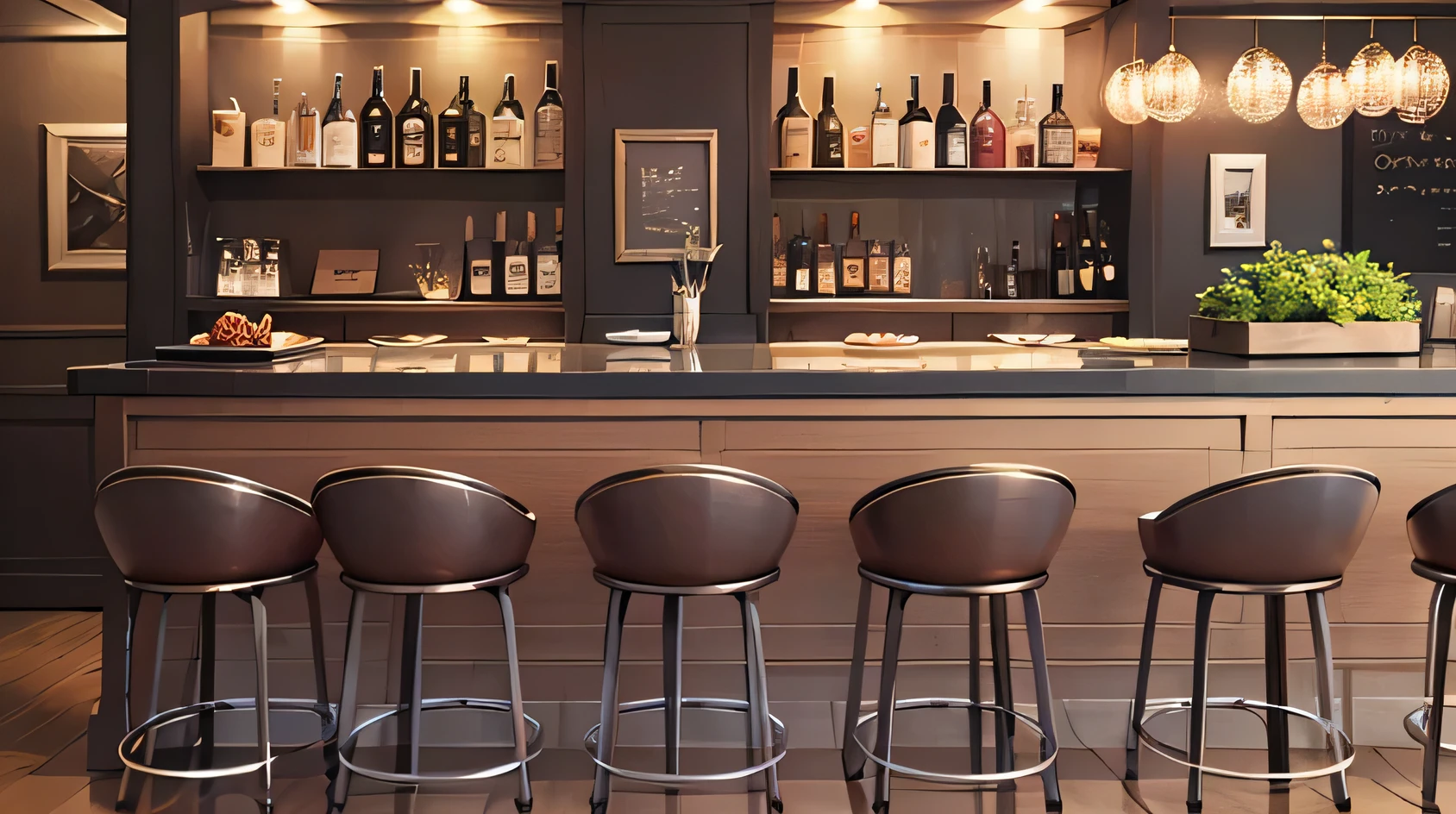 Stylish dining bar