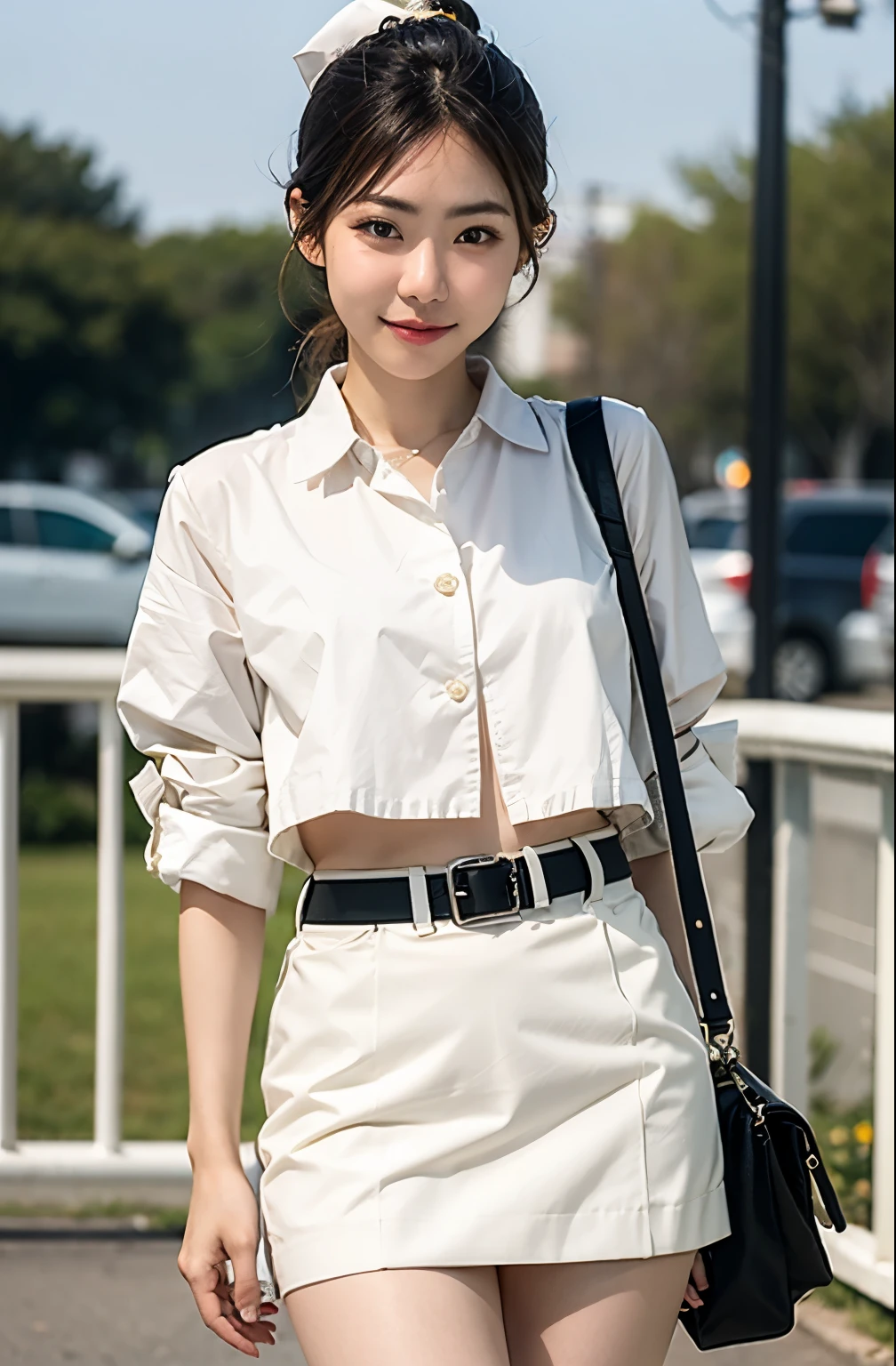 Actual Photos、Highest imYear quality、Realistic、Beautiful woman、Beautiful thighs、Beautiful Face、本当の私は何Yearも、federal army uniform miniskirt、ponytail、Yuriko Yoshitaka、16 year old Japanese female、Zuo々Ki Nozomi:1.4、pretty girl、White pantiesが見える、16Year、(White panties:1.3)、Ultra mini skirt、Beautiful thighs、White panties、ピンクのミニスカートがめくれてWhite pantiesが見えてる