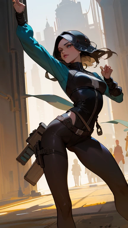 obra de arte, melhor Ella Purnellstyle Estilo cartoon estilo digital illustration artgermquality, (papel de parede extremamente detalhado da unidade CG 8k), (melhor qualidade), (best illustration), (melhor sombra), Ella Purnellstyle Estilo cartoon estilo digital illustration artgermabsurdos, Realistic lighting, (abismo), lindo brilho detalhado, arte por Peter MohrBacher, atriz Ella Purnellstyle Estilo cartoon digital illustration estilo artgerm Estilo cartoon digital illustration Estilo GTA uma mulher com roupas de couro andando pela rua, vestindo armadura de assassino de couro, armadura de couro skimpy, roupas de couro de fantasia, Roupa de Fantasia, in a leather espartilho, Yennefer, lara croft medieval, bela assassina feminina, fantasia sombria cyberpunk sedutora, Yennefer de Vengerberg, Armadura deslumbrante, weared em armadura de couro, espartilho, em armadura de couro, estilo cartoon, digital illustration, estilo GTA