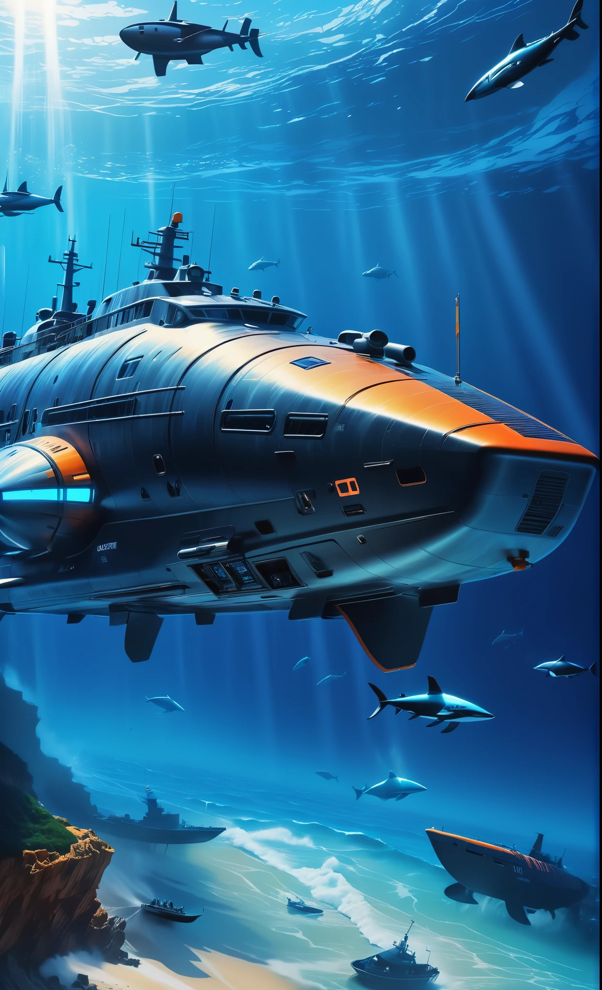 Nazare Nautica vol.2 - Coast Guard, by Luis Duarte, Nanopunk, blue shading, Nazare style, Element Water, Mythpunk, Graphic Interface, Space Art, Sci-Fic Art, Dark Influence, NijiExpress 3D v3, Kinetic Art, Datanoshing, Oilpainting, Ink v3, Splash style, Abstract Art, Abstract Tech, Cyber Tech Elements, Futuristic, Epic style, Illustrated v3, Deco Influence, AirBrush style, drawing