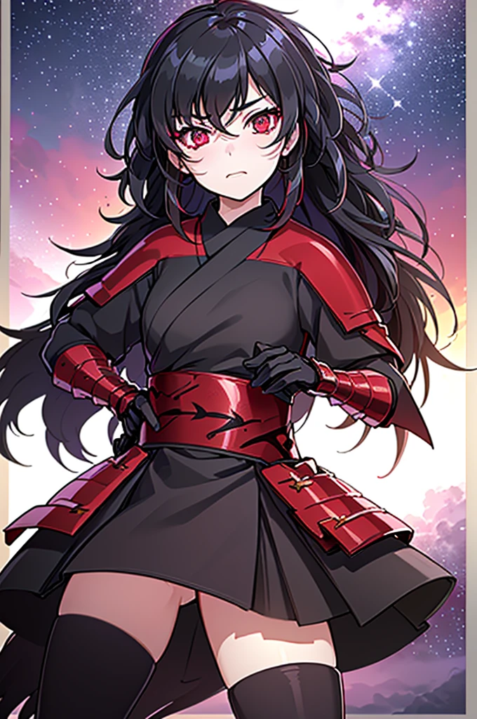 Anime, Girl, (((1girl))), (((Waifu, Raven Branwen, Raven Branwen Waifu))), (((Black Hair, Messy Hair))), ((Crimson Red Eyes eyes: 1.3, Upturned Eyes: 1, Perfect Eyes, Beautiful Detailed Eyes, Gradient eyes: 1, Finely Detailed Beautiful Eyes: 1, Symmetrical Eyes: 1, Big Highlight On Eyes: 1.2)), (((Lustrous Skin: 1.5, Bright Skin: 1.5, Skin Fair, Shiny Skin, Very Shiny Skin, Shiny Body, Plastic Glitter Skin, Exaggerated Shiny Skin, Illuminated Skin))), (Detailed Body, (Detailed Face)), Young, Lolita, (Best Quality), (((Bicep-high Gauntlets, Armored Boots, Thigh-high Heeled Boots, Armored Gauntlets))), (((Battle Kimono))), (((Skirt))), High Resolution, Sharp Focus, Ultra Detailed, Extremely Detailed, Extremely High Quality Artwork, (Realistic, Photorealistic: 1.37), 8k_Wallpaper, (Extremely Detailed CG 8k), (Very Fine 8K CG), ((Hyper Super Ultra Detailed Perfect Piece)), (((Flawless masterpiece))), Illustration, Vibrant Colors, (Intricate), High Contrast, Selective Lighting, Double Exposure, HDR (High Dynamic Range), Post-processing, Background Blur