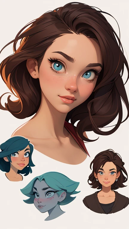 Female Character in Cartoon Style Digital Art Style Illustration Cartoon image of a woman .Ilustra??o estilo desenho animado, estilo de arte dos desenhos animados, Ella Purnel lestilo Cartoon style digital illustration artgerm style cartoon art style, digital illustration style, design de personagens altamente detalhado, arte digital detalhada coragem, Forest fan art, Design de personagens de retrato, beautiful digital illustration, retrato de alta qualidade, Arte em quadrinhos, mulher jovem cabelo com transas lindas . Beautiful lined eyes Medium large bust and wonderful sexy clothes. image expression of sexual desire from the waist to the illustration Ella Purnellstyle Cartoon style digital illustration artgerm style